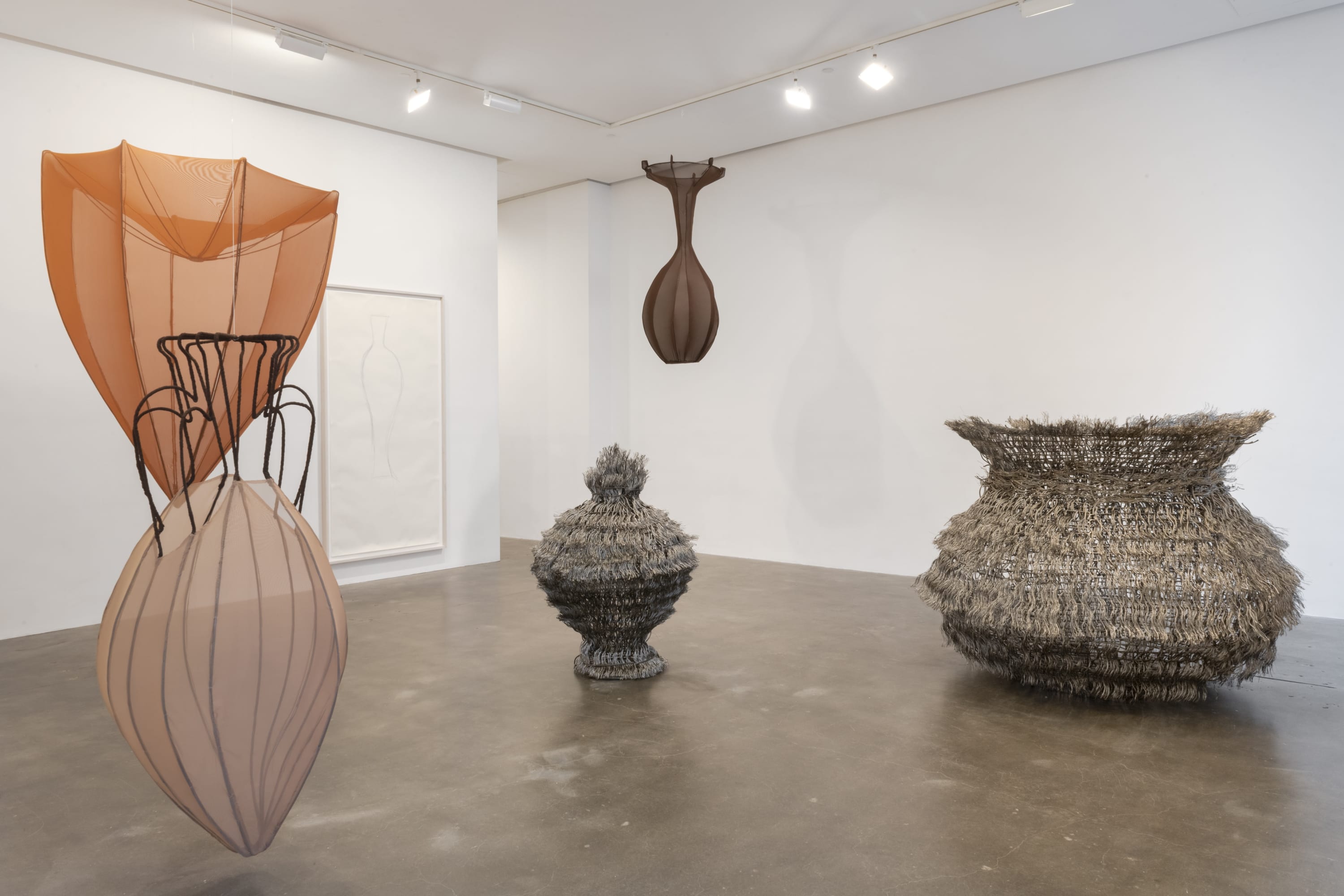 Susan Inglett Gallery installation view with sculptures by Maren Hassinger