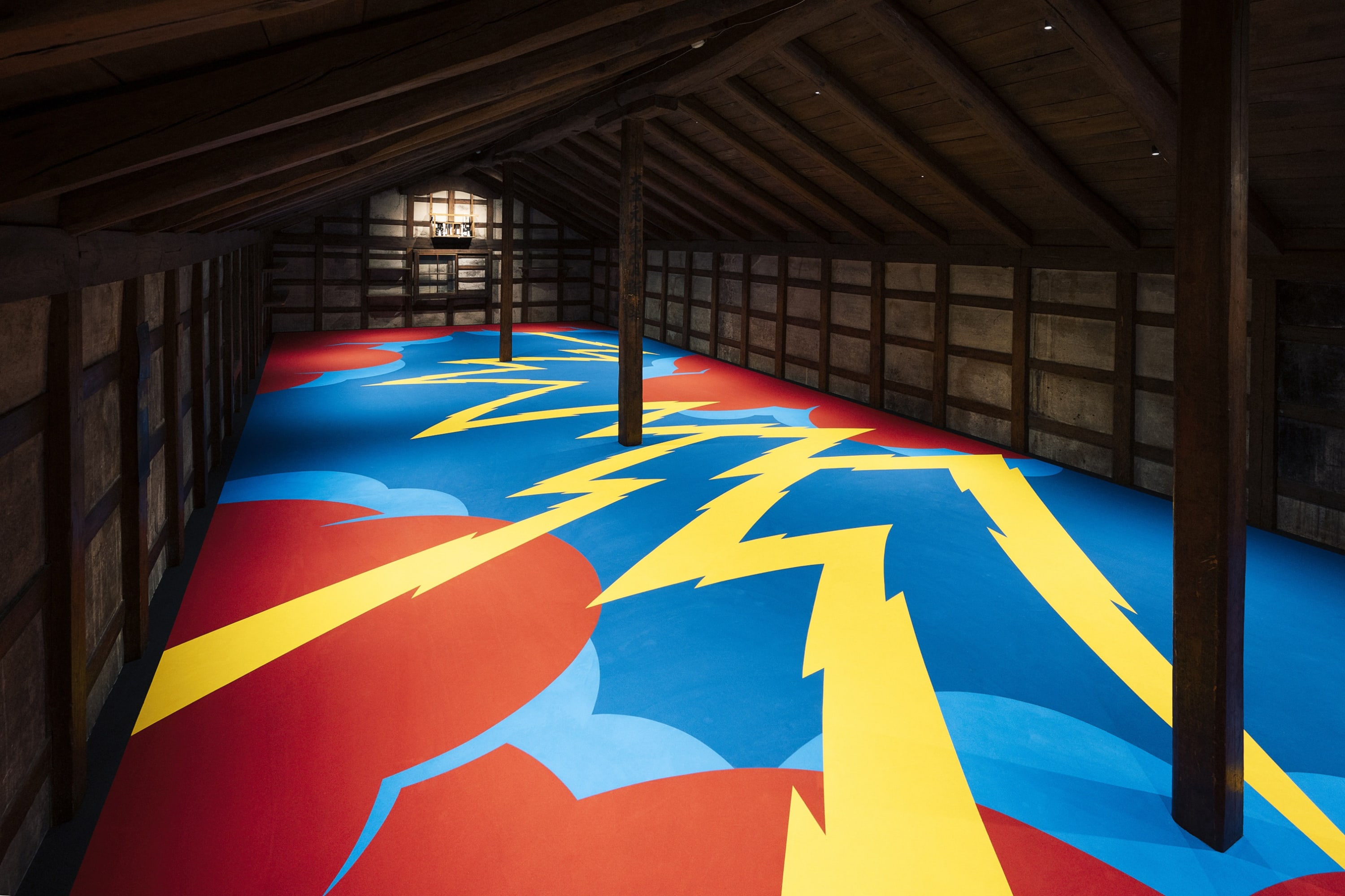 Descending Painting “Unryu-zu”, Large floor painting by Noritaka Tatehana for Masuda Sake Brewery