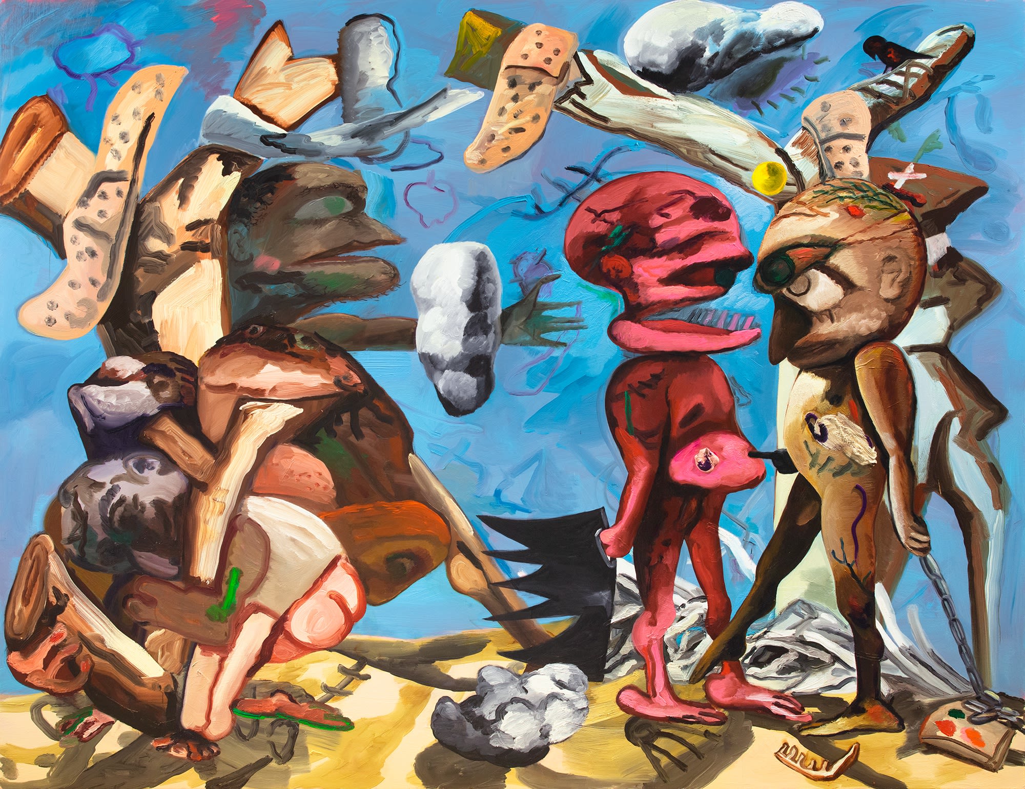 Lumberjacks, 2020 oil on canvas 274.3 x 355.6 cm. 108 x 140 in.