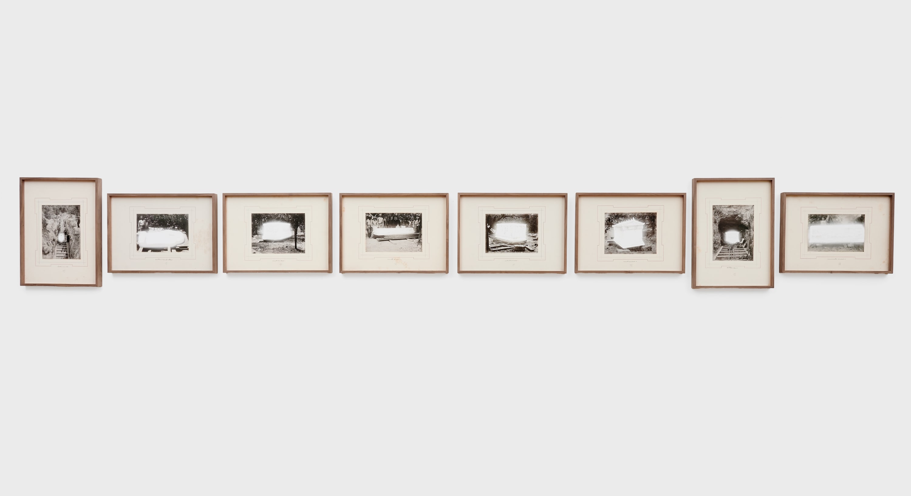 An Extraordinary Event, 2018 inkjet print, in 8 parts 44.6 x 35.7 x 3.5 cm. 17 1/2 x 140 1/2...