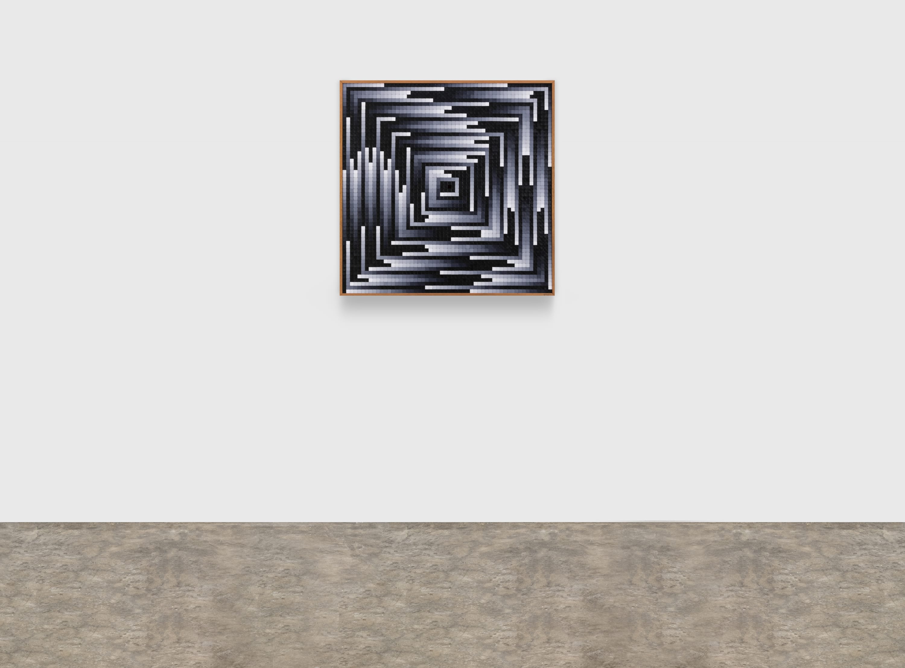 José Patrício Circuito tonal V, 2019 peças de quebra-cabeças de plástico sobre madeira 81 x 81 x 4 cm |