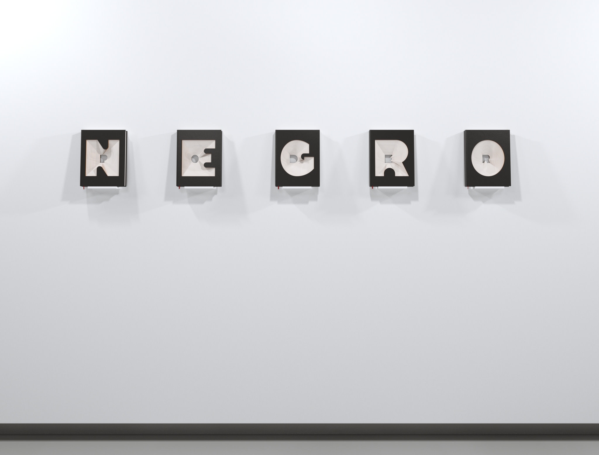 Marco A. Castillo Negro/Poder, 2021 papel 5 peças de 27 x 22 x 2 cm (cada)