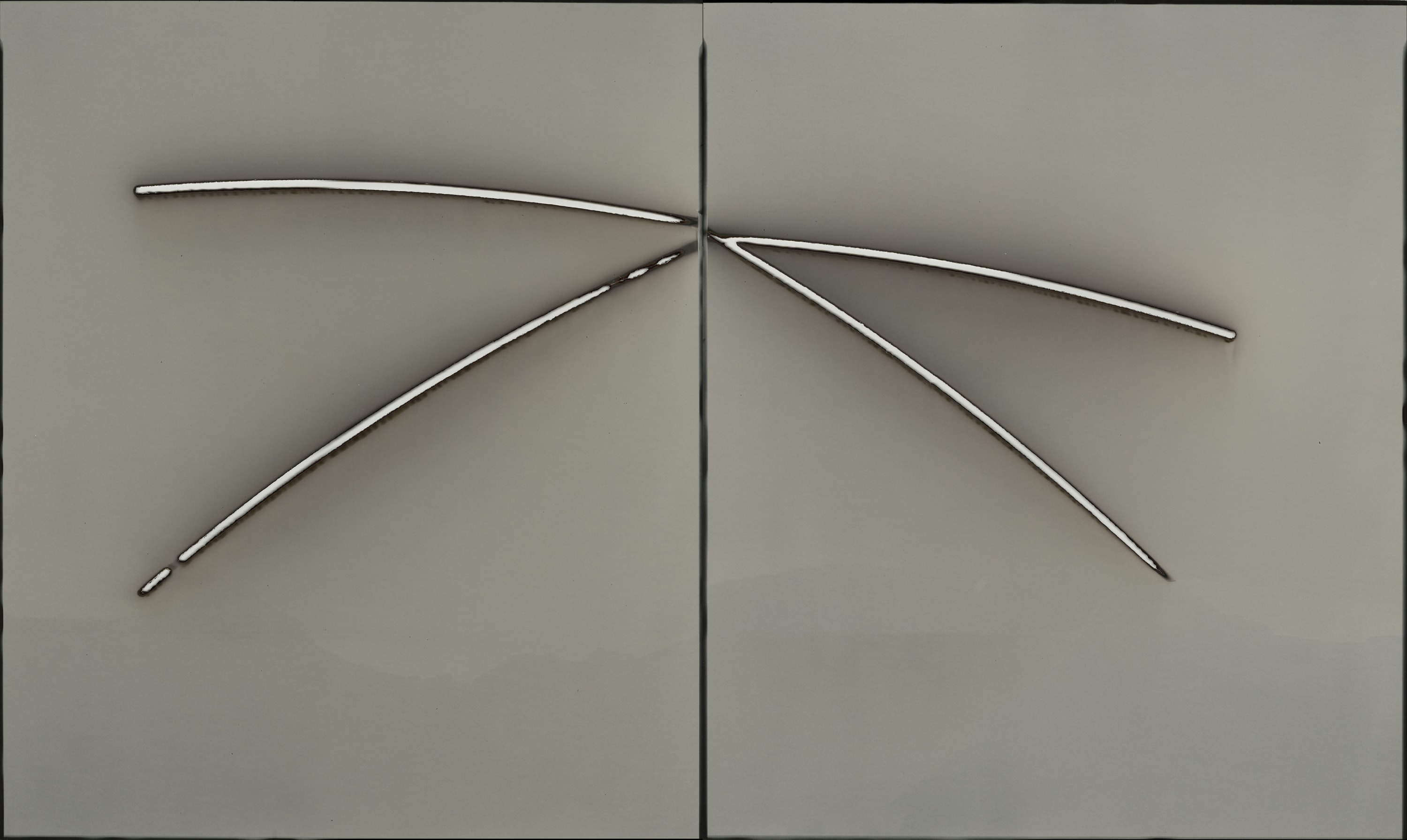 Heliograph #138, 2017 Two Gelatin Silver Paper Negatives Dimensions, each element: 24' x 20' (61 x 51 cm) Framed: approximately...