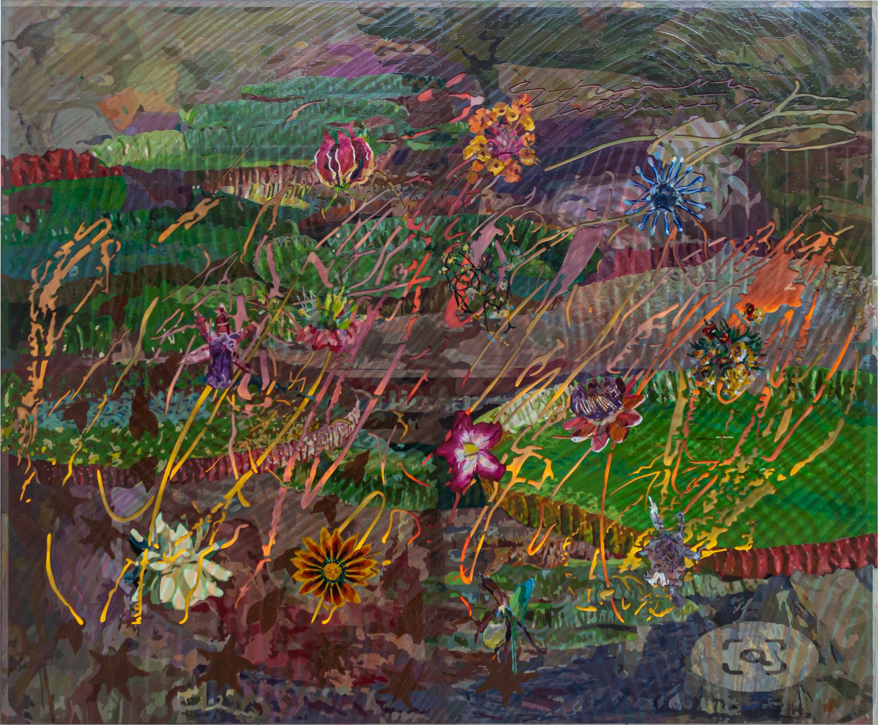 JORGE PARDO BRAZIL 1 UNTITLED, 2020 acrílica sobre MDF gravado, compensado de bétula, revestimento e luminárias led acrylic on engraved...