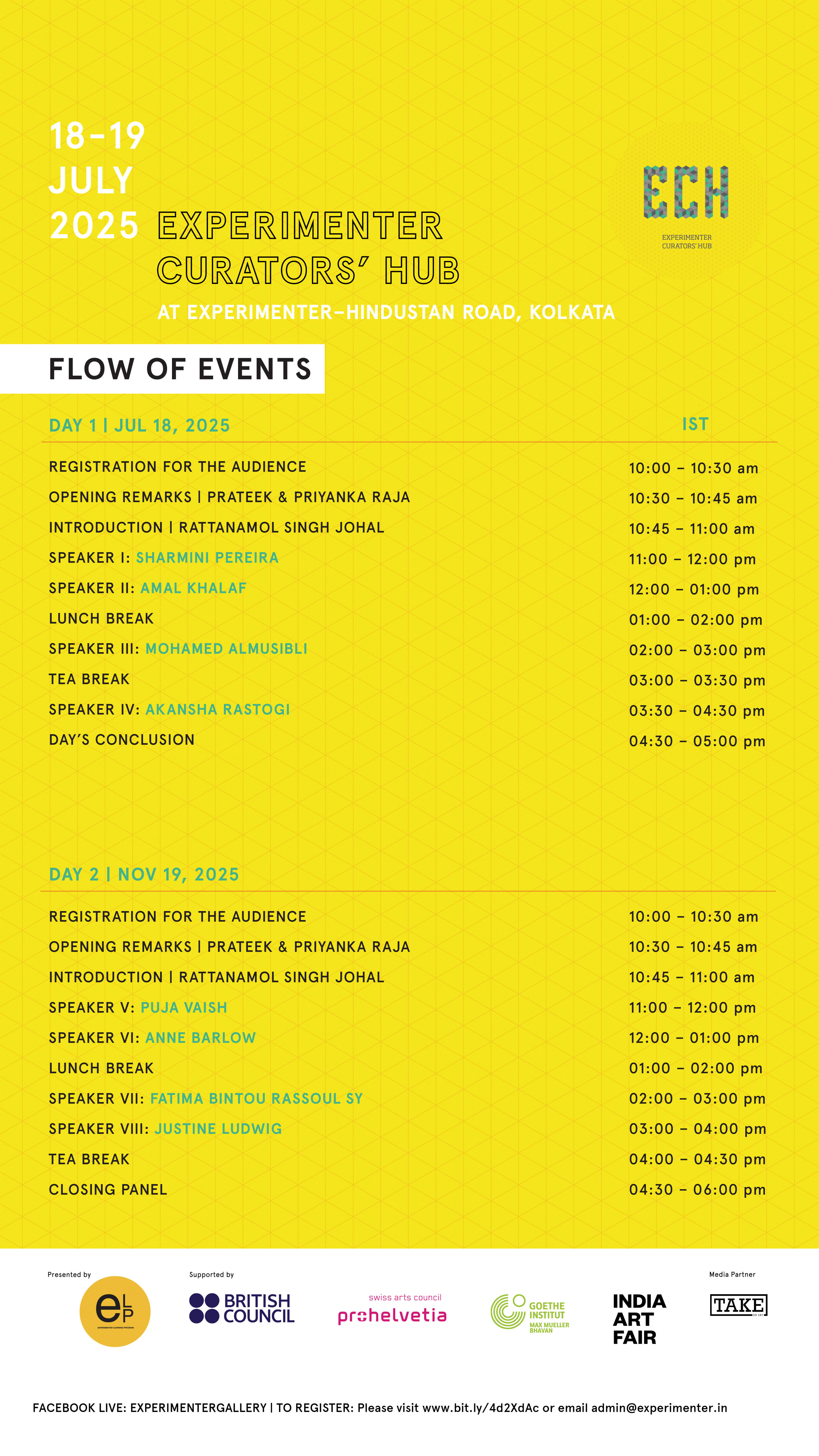 Announcing the 14th edition of the Experimenter Curators' Hub from 18 – 19 July, 2025 at Experimenter – Hindustan Road,...