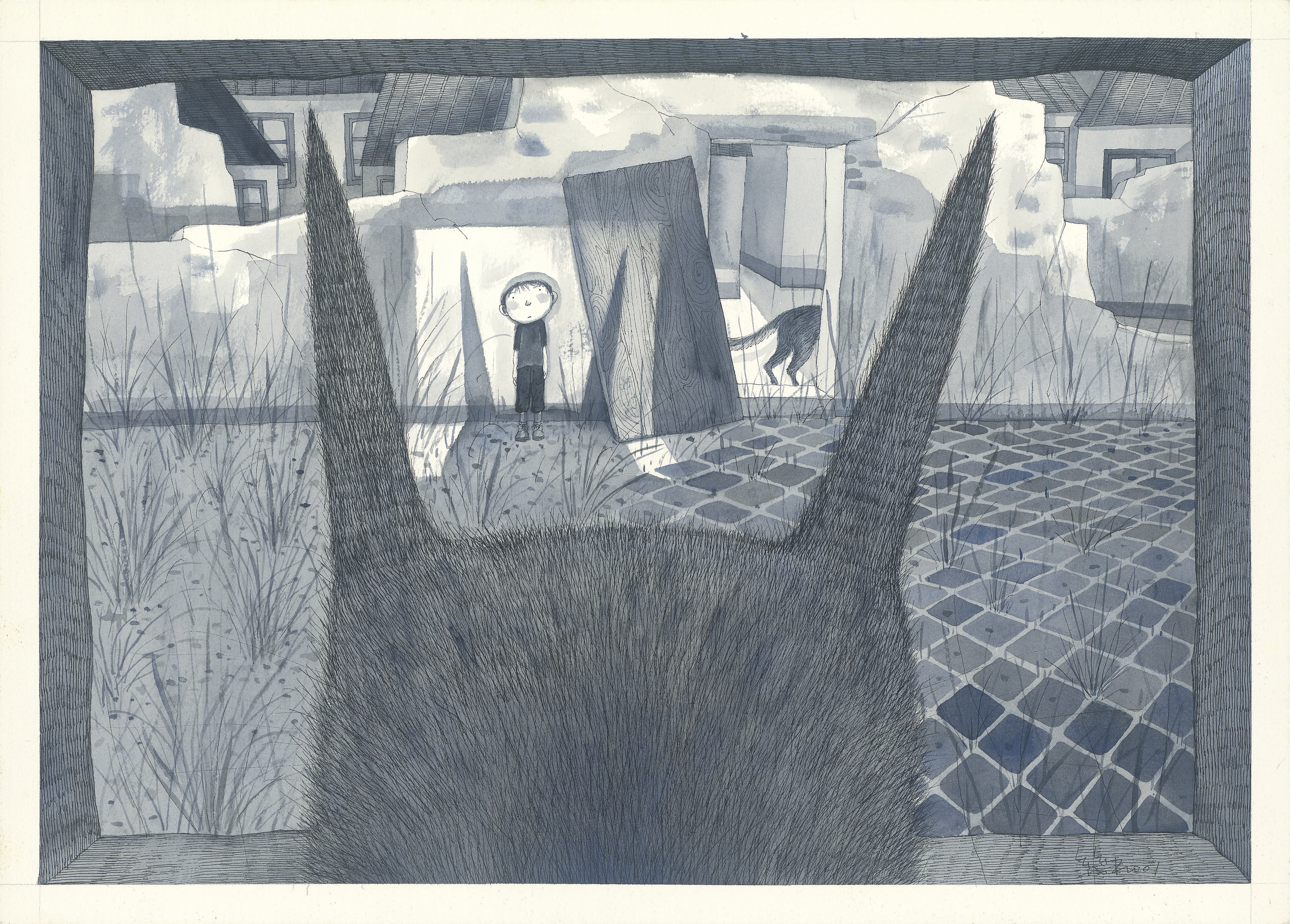 幾米 Jimmy Liao, 母親 Mother, 2001 壓克力顏料、水彩、油性簽字筆／紙 Acrylic, watercolor and marker on paper, 35 x 49 cm / each, set...