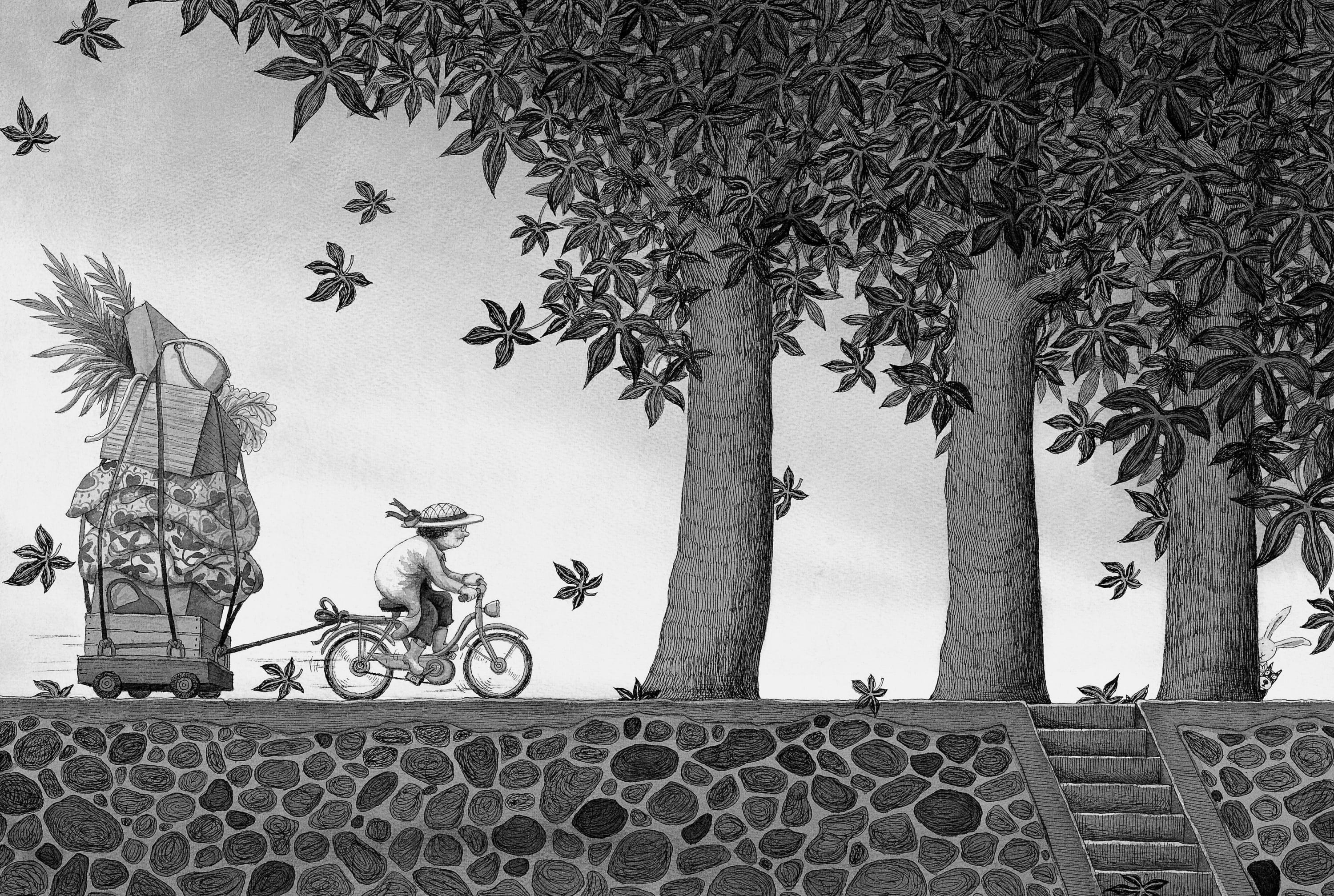 幾米 Jimmy Liao 謝謝你毛毛兔，這個下午真好玩 Thank you, Furry Bunny, for a wonderful afternoon 2005 壓克力顏料、水彩、油性簽字筆／紙 Acrylic, watercolor and marker on paper,...