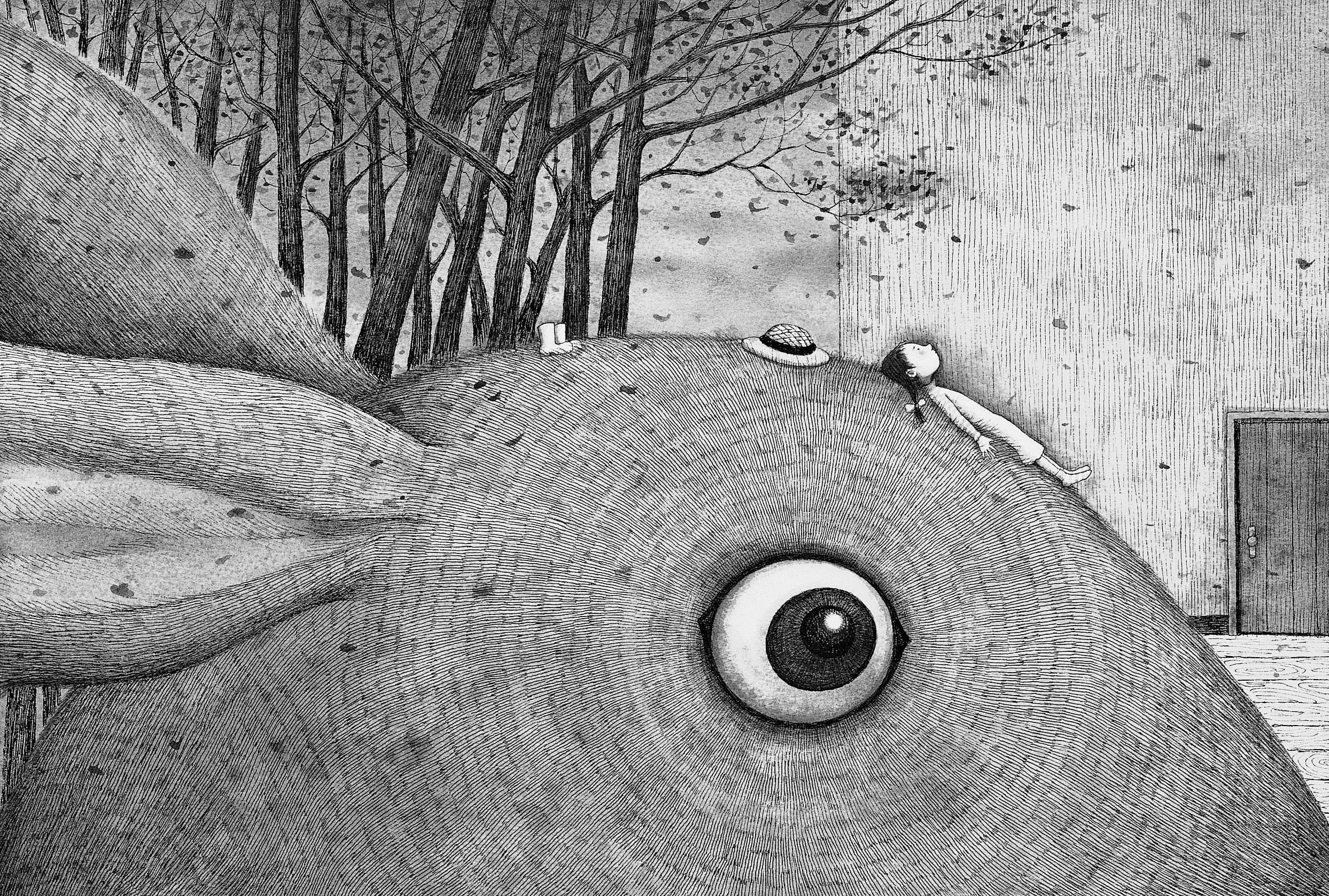 幾米 Jimmy Liao 謝謝你毛毛兔，這個下午真好玩 Thank you, Furry Bunny, for a wonderful afternoon 2005 壓克力顏料、水彩、油性簽字筆／紙 Acrylic, watercolor and marker on paper,...