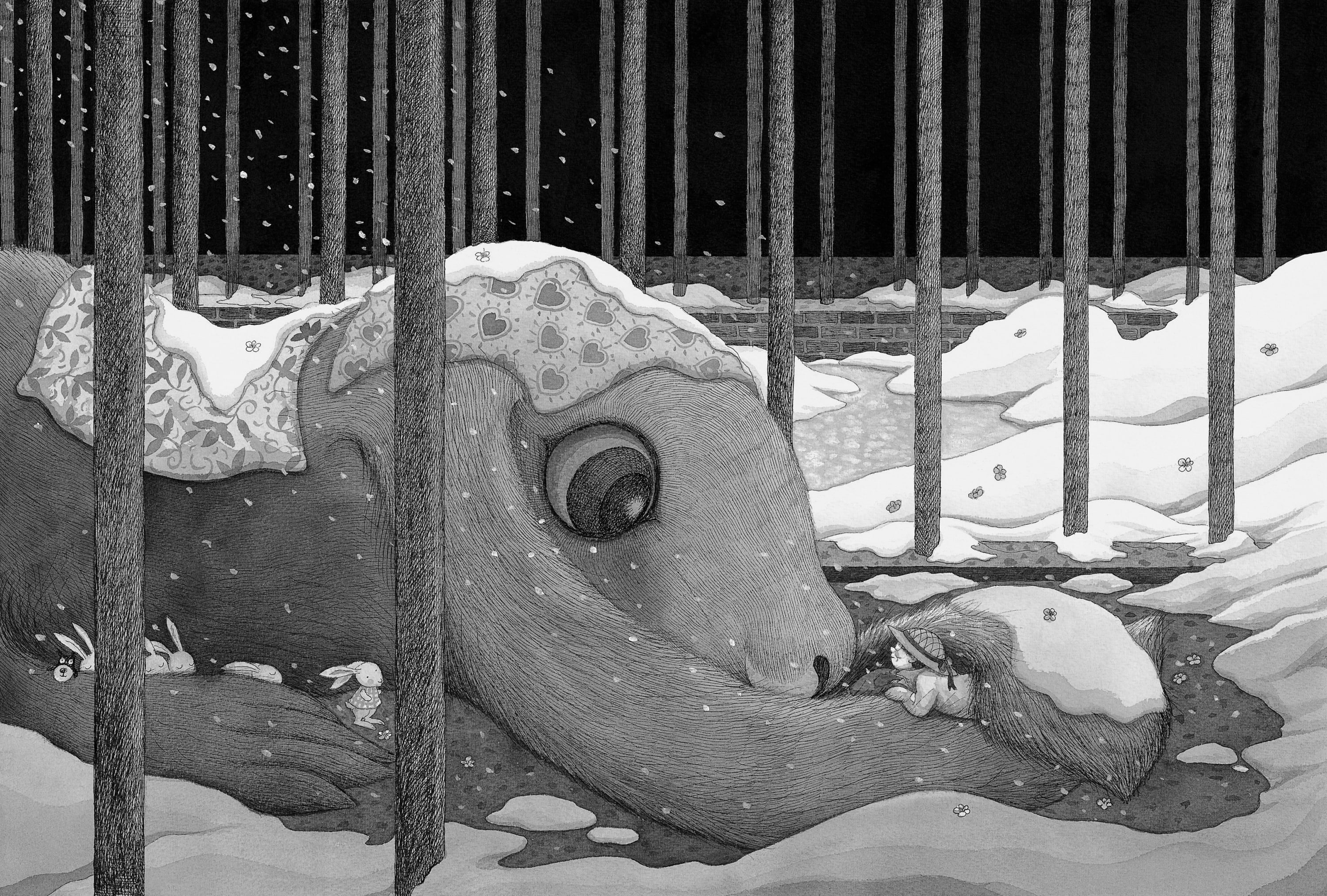 幾米 Jimmy Liao 謝謝你毛毛兔，這個下午真好玩 Thank you, Furry Bunny, for a wonderful afternoon 2005 壓克力顏料、水彩、油性簽字筆／紙 Acrylic, watercolor and marker on paper,...