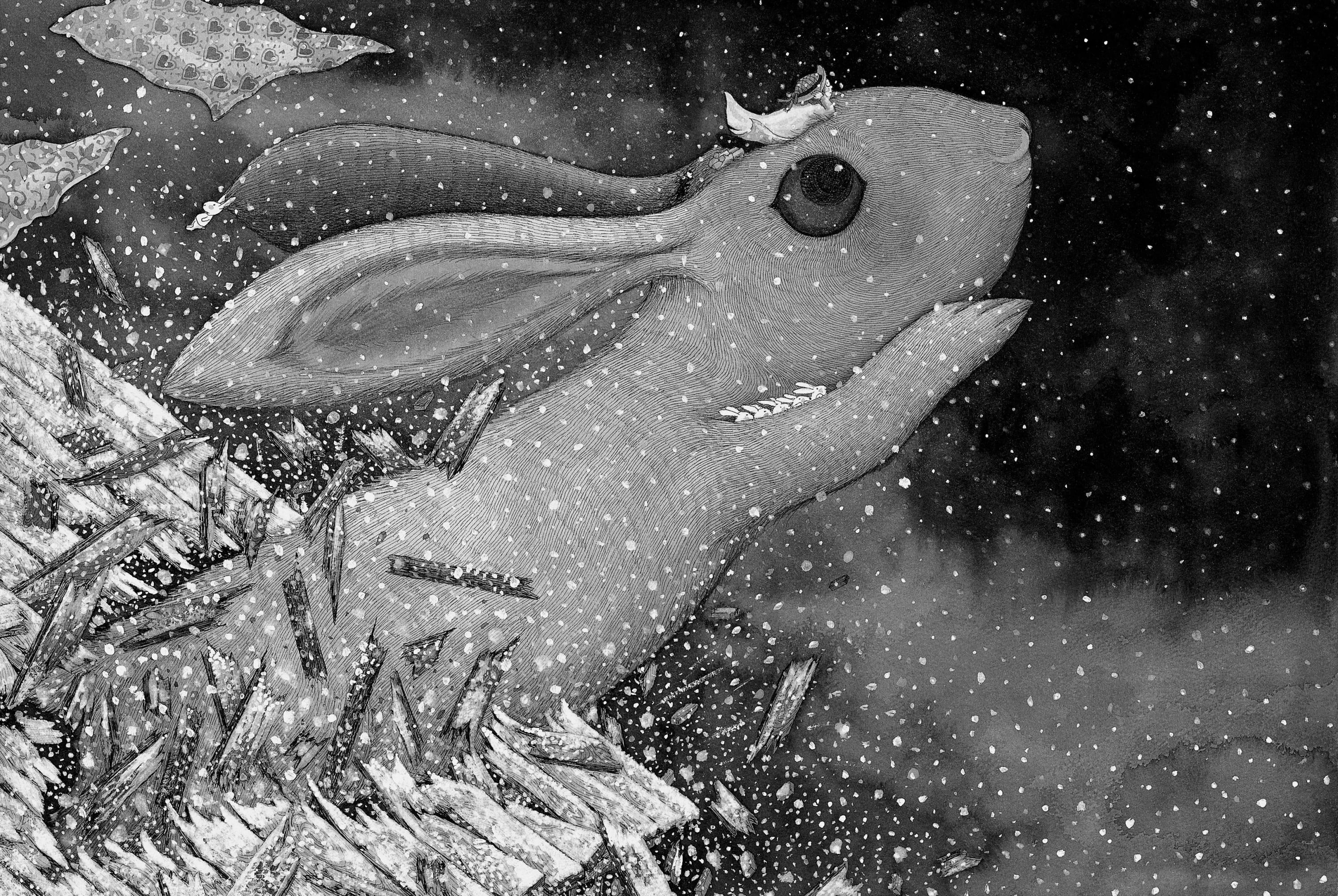 幾米 Jimmy Liao 謝謝你毛毛兔，這個下午真好玩 Thank you, Furry Bunny, for a wonderful afternoon 2005 壓克力顏料、水彩、油性簽字筆／紙 Acrylic, watercolor and marker on paper,...