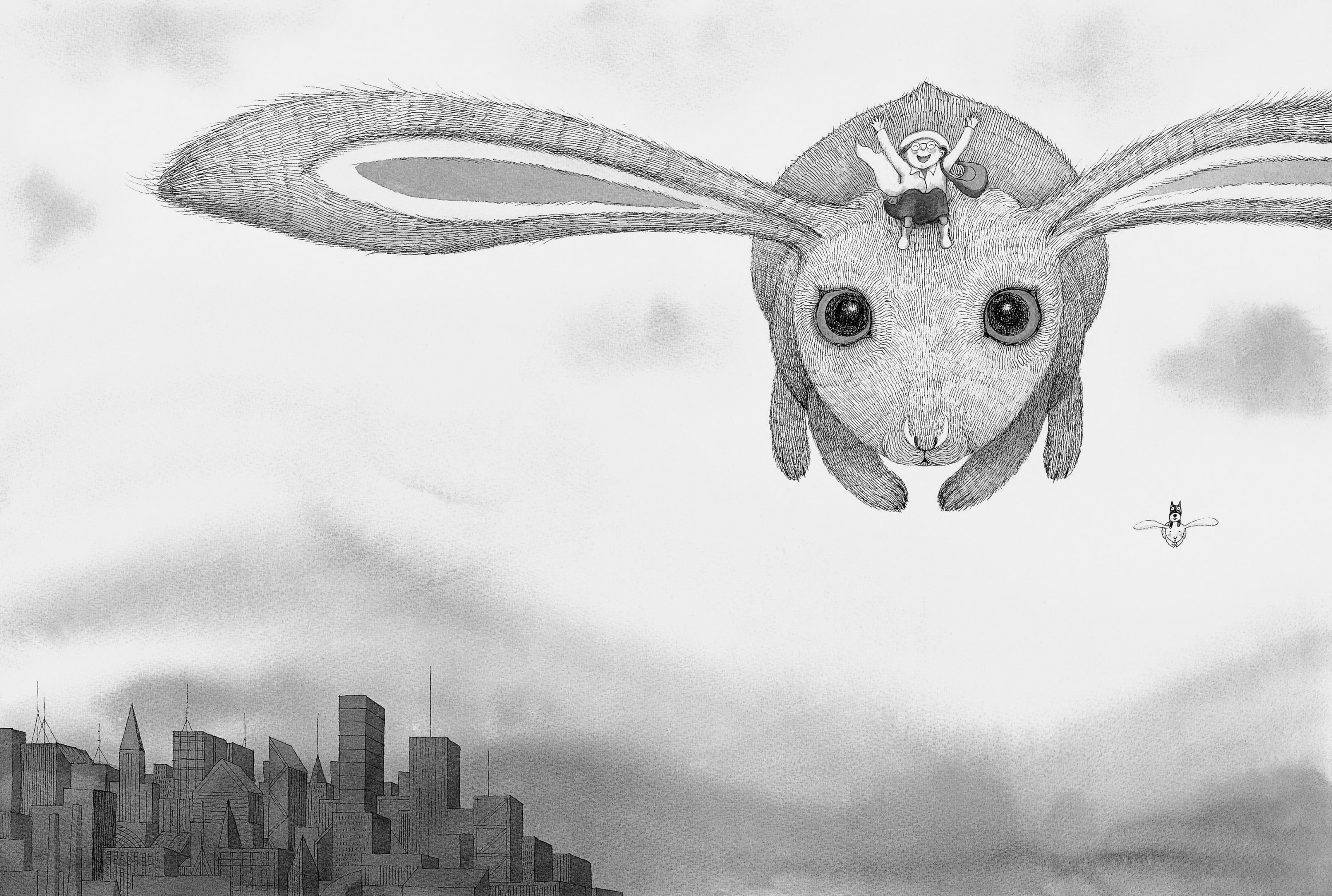 幾米 Jimmy Liao 謝謝你毛毛兔，這個下午真好玩 Thank you, Furry Bunny, for a wonderful afternoon 2005 壓克力顏料、水彩、油性簽字筆／紙 Acrylic, watercolor and marker on paper,...