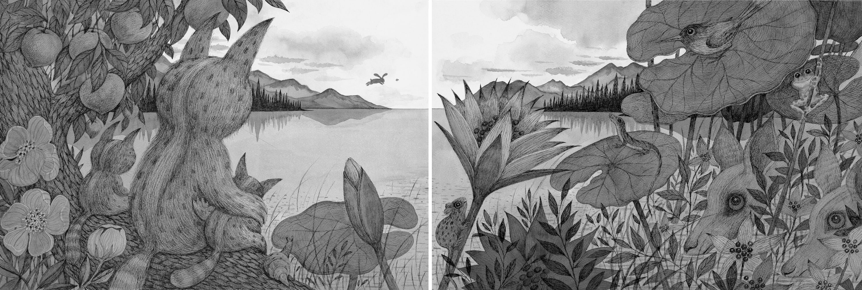 幾米 Jimmy Liao 謝謝你毛毛兔，這個下午真好玩 Thank you, Furry Bunny, for a wonderful afternoon 2005 壓克力顏料、水彩、油性簽字筆／紙 Acrylic, watercolor and marker on paper,...