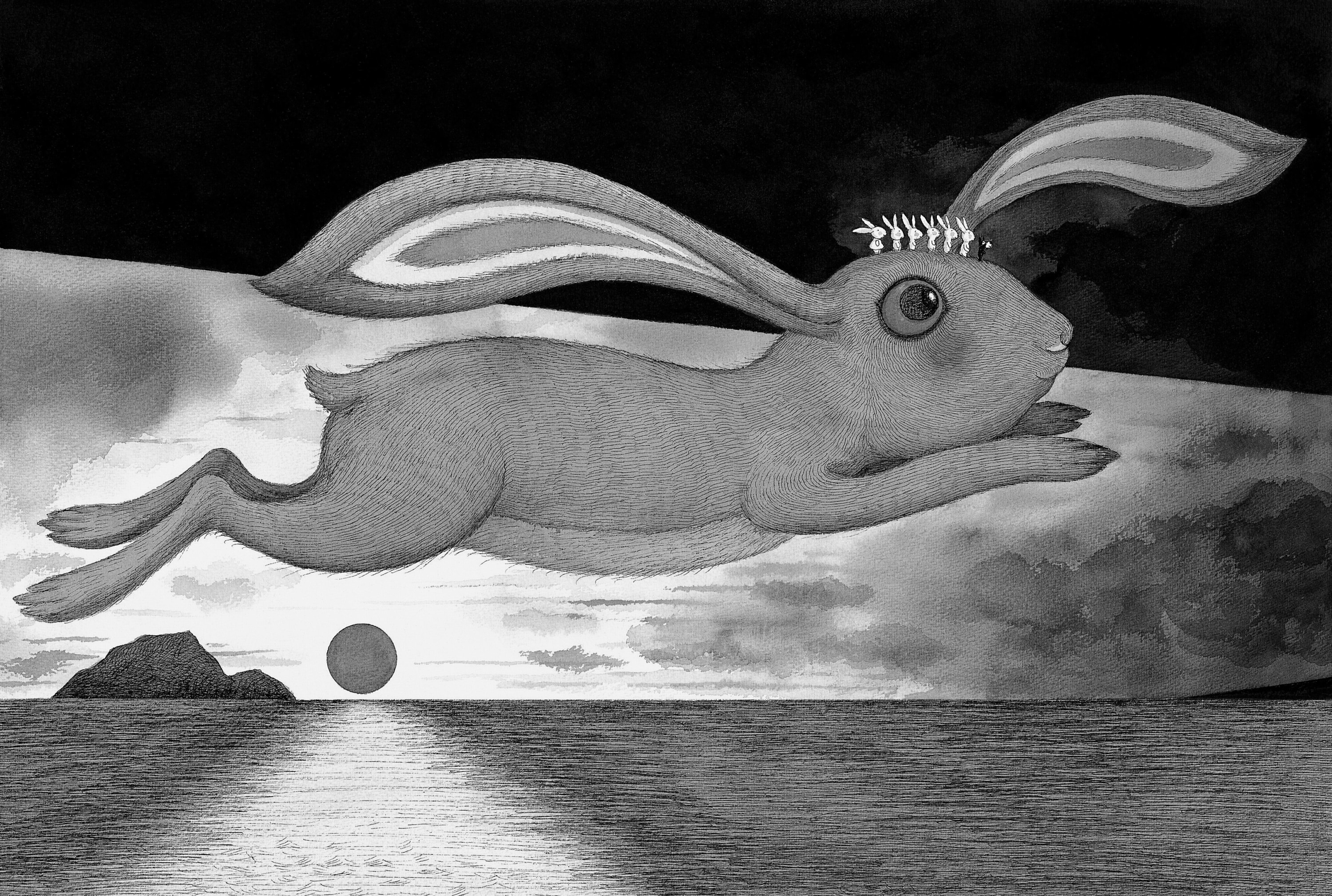 幾米 Jimmy Liao 謝謝你毛毛兔，這個下午真好玩 Thank you, Furry Bunny, for a wonderful afternoon 2005 壓克力顏料、水彩、油性簽字筆／紙 Acrylic, watercolor and marker on paper,...