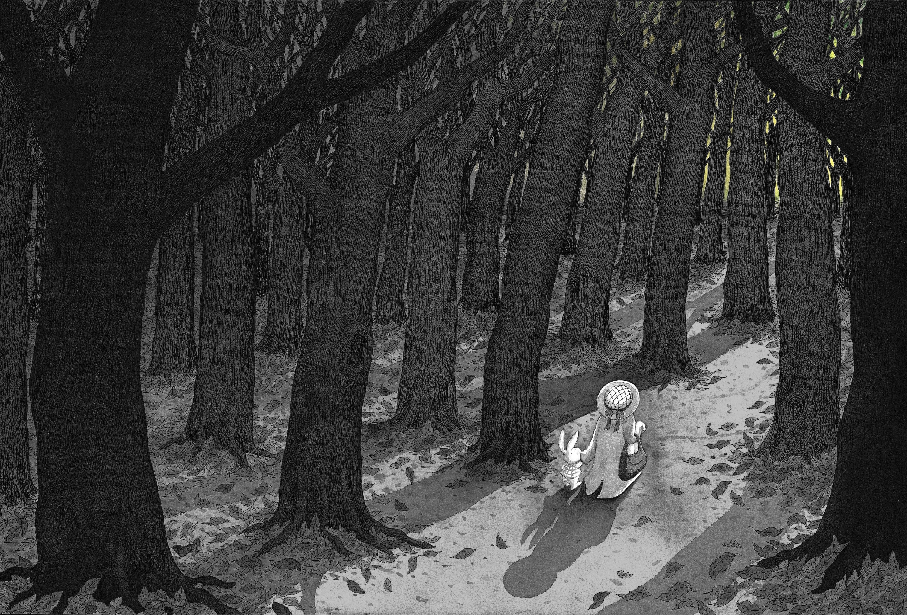 幾米 Jimmy Liao 謝謝你毛毛兔，這個下午真好玩 Thank you, Furry Bunny, for a wonderful afternoon 2005 壓克力顏料、水彩、油性簽字筆／紙 Acrylic, watercolor and marker on paper,...