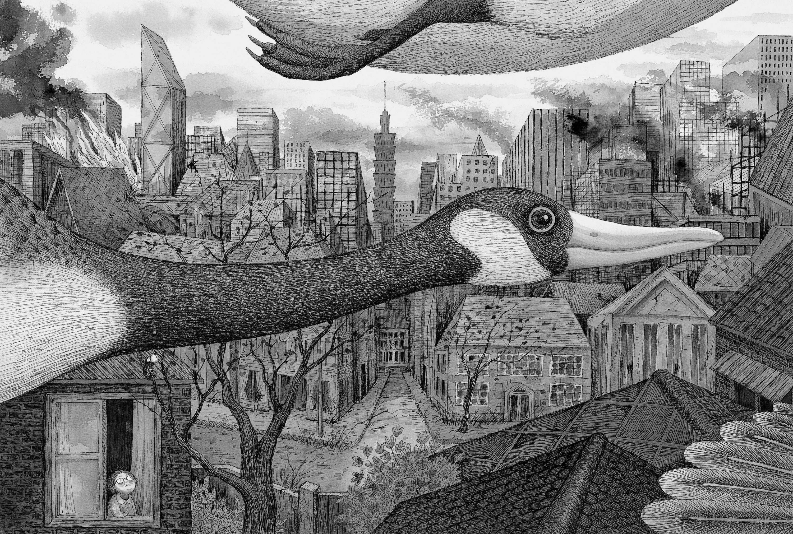 幾米 Jimmy Liao 謝謝你毛毛兔，這個下午真好玩 Thank you, Furry Bunny, for a wonderful afternoon 2005 壓克力顏料、水彩、油性簽字筆／紙 Acrylic, watercolor and marker on paper,...