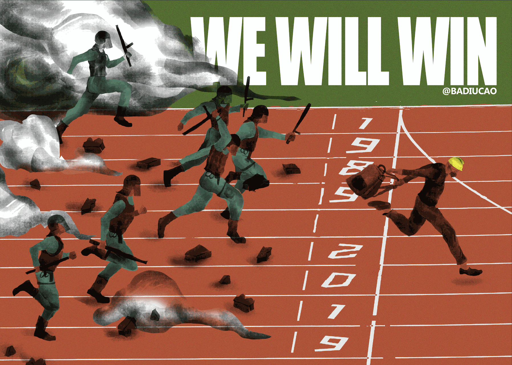 Badiucao, We Will Win, 2019