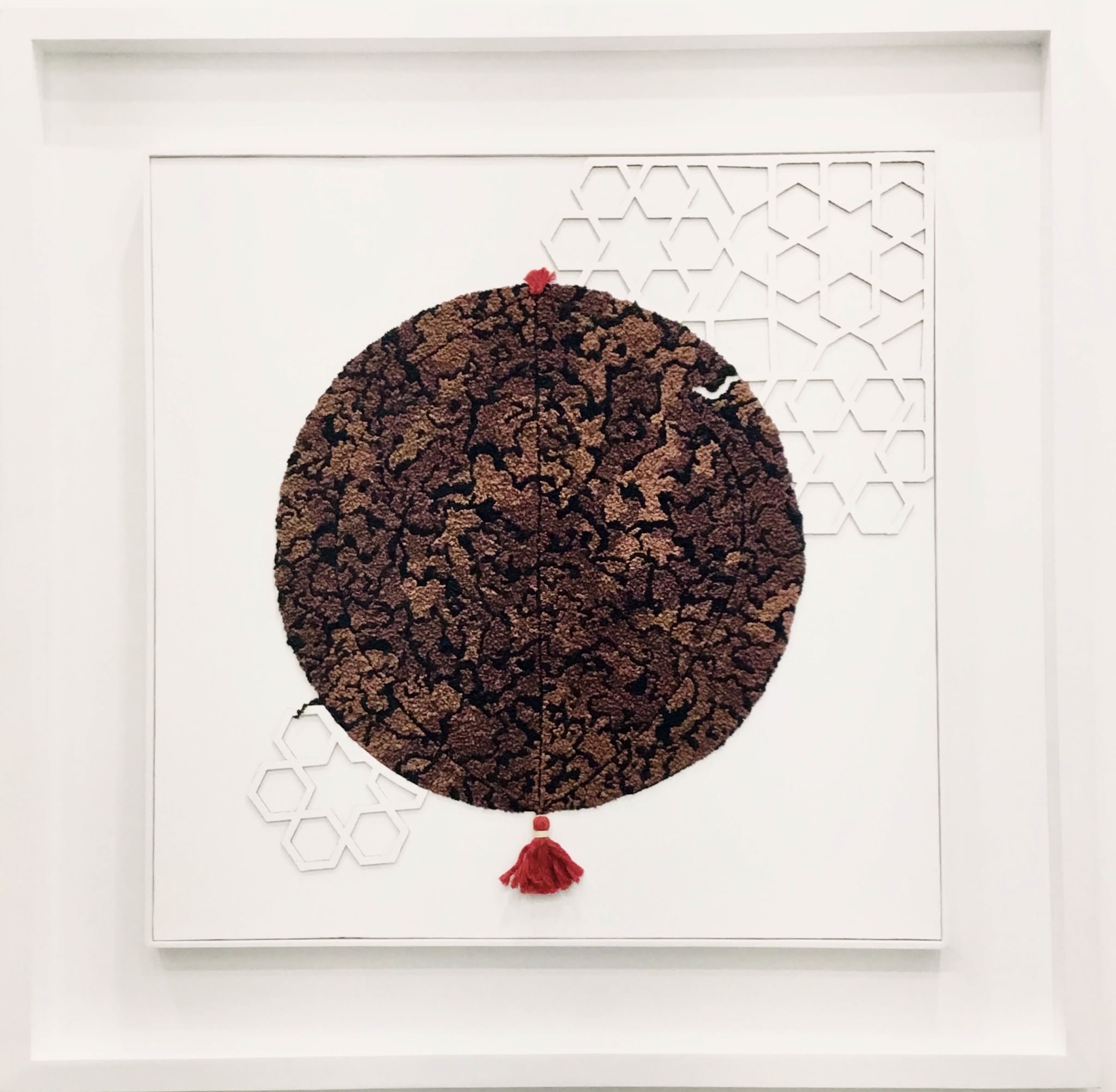 MEGHA JOSHI Syncretic Ritual II 36 x 36 Inches 50 x 50 Inches ( Framed ) Thread and MDF on...