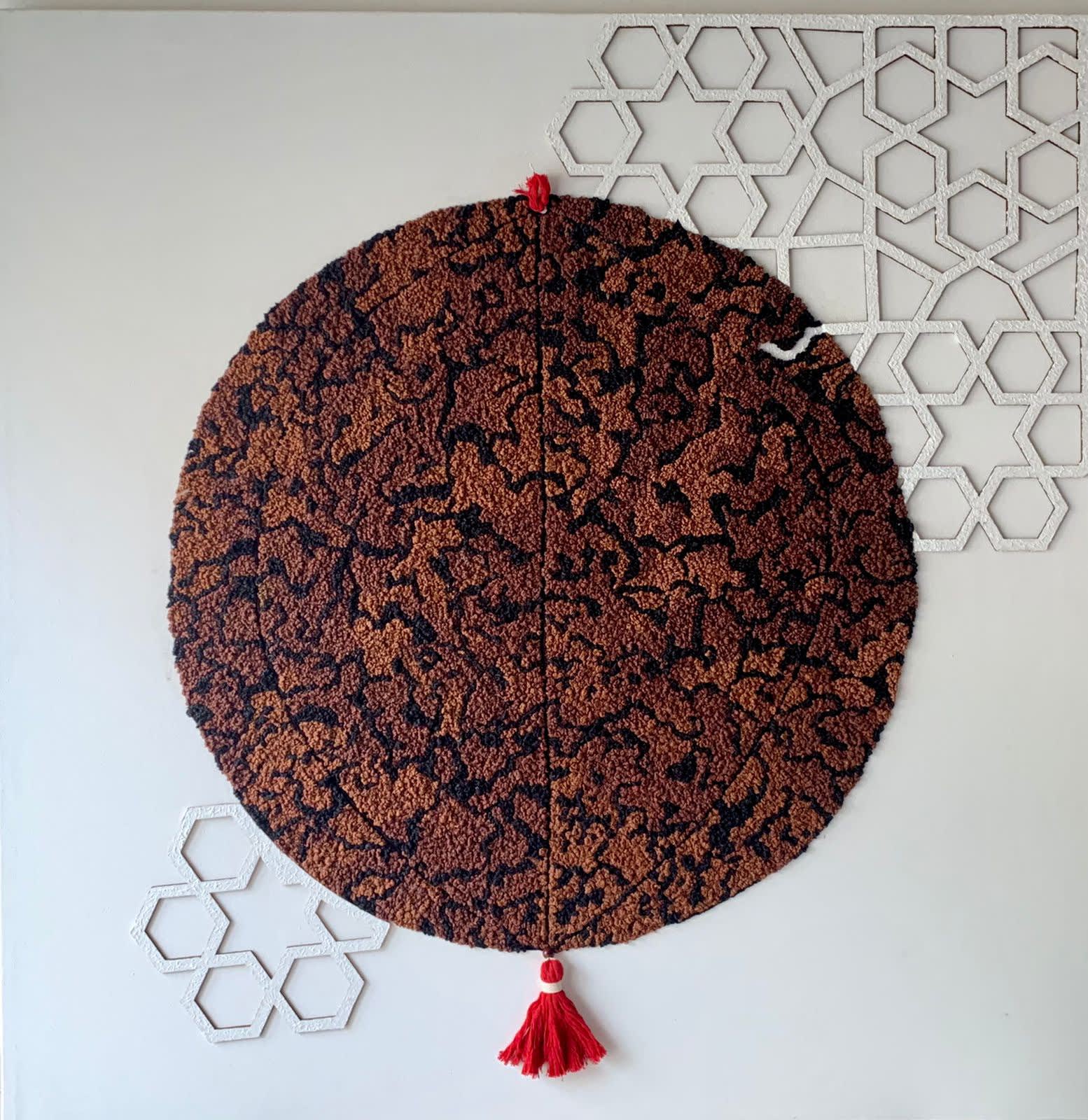 MEGHA JOSHI Syncretic Ritual II 36 x 36 Inches 50 x 50 Inches ( Framed ) Thread and MDF on...