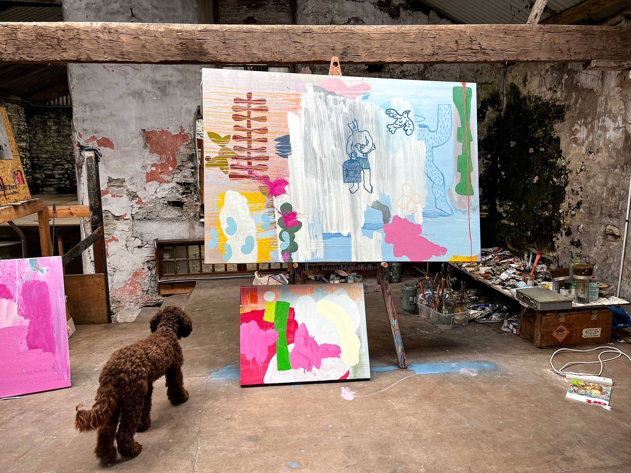 “Paint is its own boss…sometimes it’s better just to observe how it wants to be…colours and shapes emerge and if...