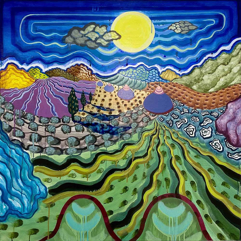 FERTILE MOON, 2022 Acrylic on canvas 36 x 36 inches