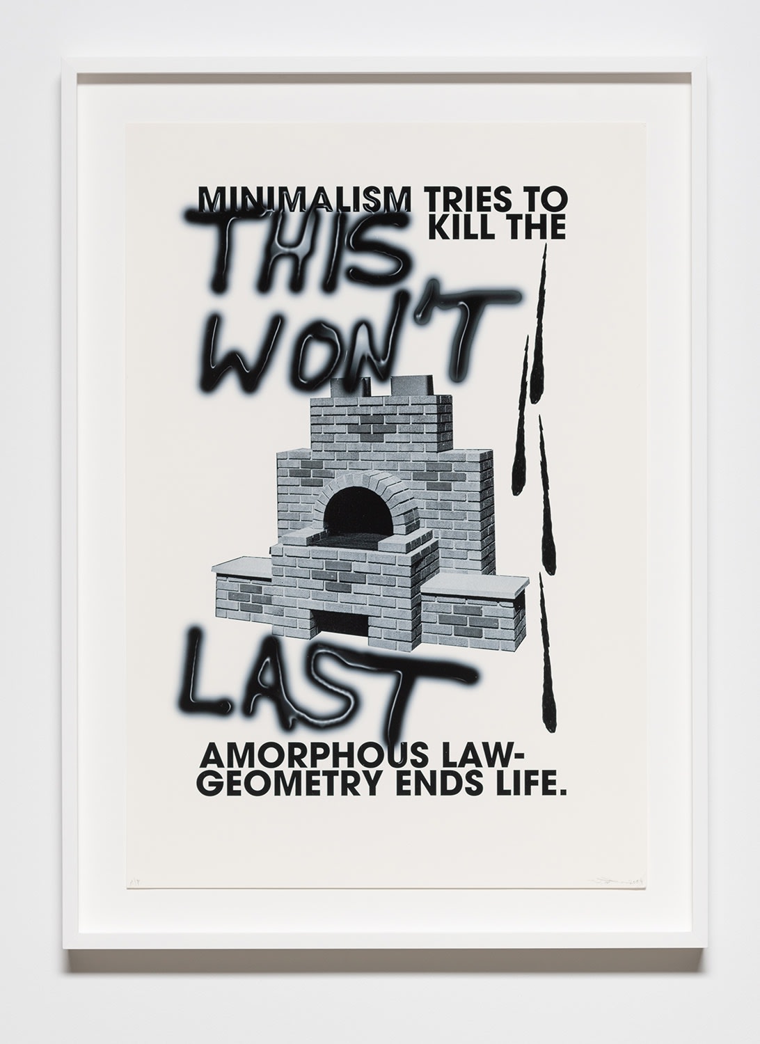 STERLING RUBY, ANTI PRINT 1 (MINIMALISM TRIED TO KILL THE AMORPHOUS LAW, THIS WON'T LAST), 2004