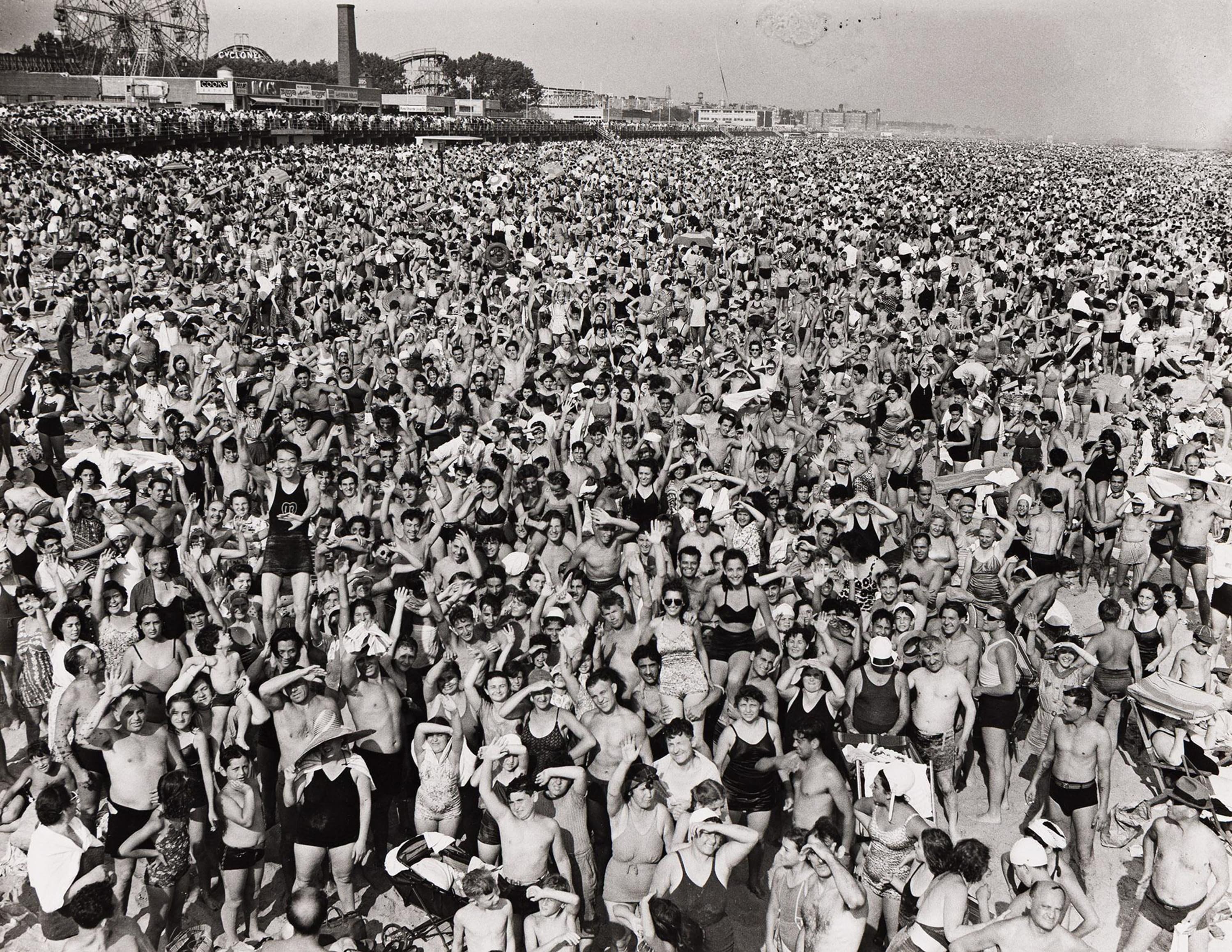 Weegee (1899-1968) Coney Island, 1940 Gelatin silver print, printed c. 1960s Weegee's credit in an unknown hand in pencil on...