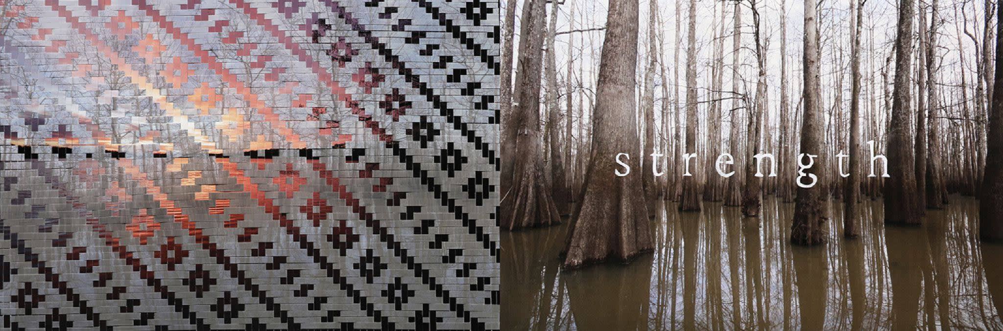 Sarah Sense (b. 1980) strength, 2017 Signed and dated on recto Signed, titled, and dated on verso Woven archival inkjet...