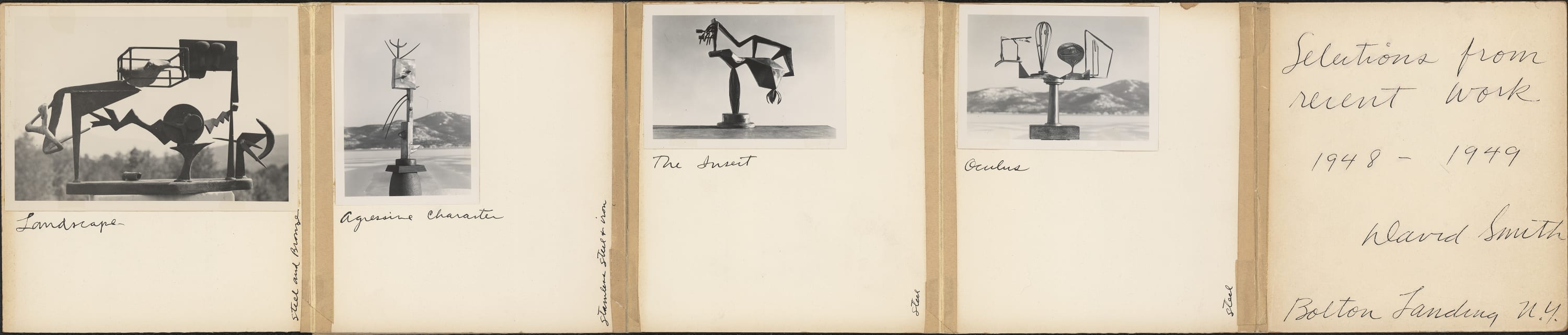 David Smith (1906-1965) Selections from Recent Work, 1948 - 1949 Accordion book with gelatin silver prints, printed c. 1949 Signed,...