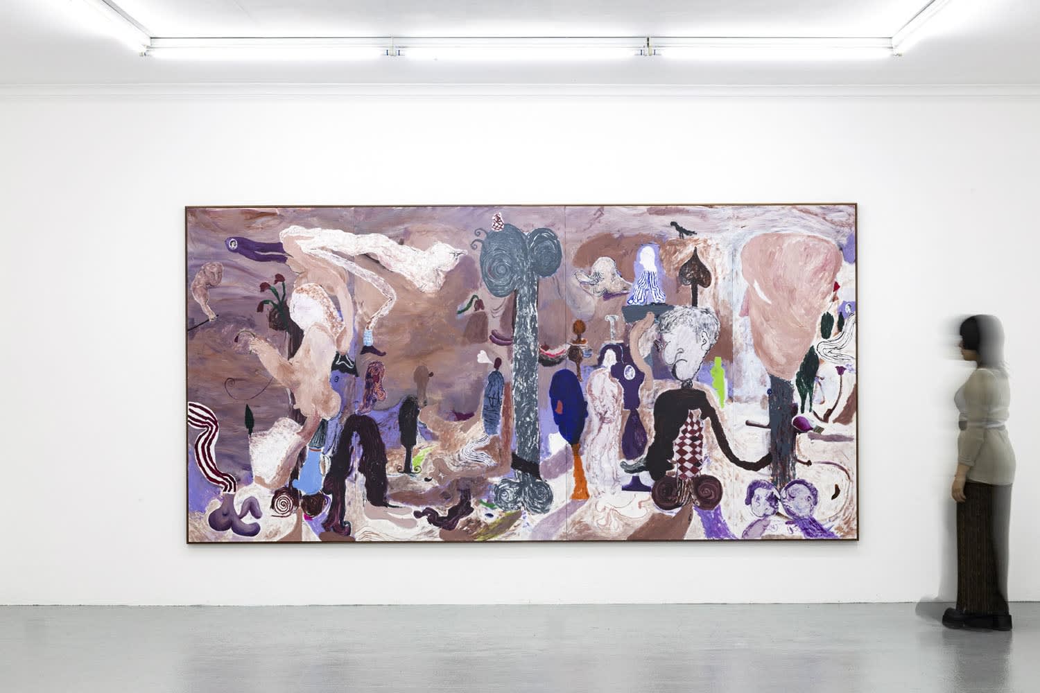 In this new suite of major paintings and sculptures, Modrzewski depicts a cast of abstracted characters engaged in arcane rituals...