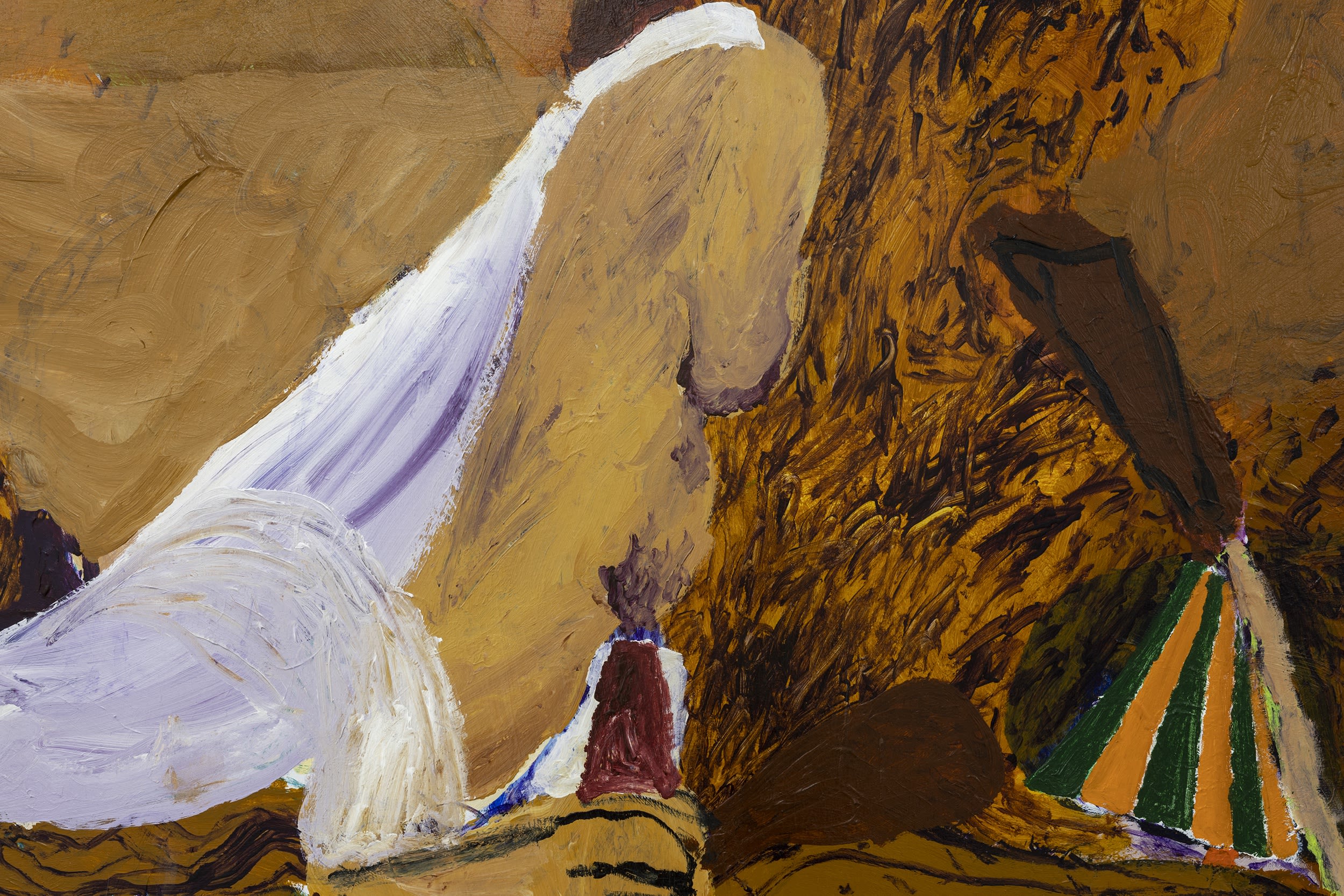 In this exhibition I am adopting a similar materiality with the paint and with the way i am depicting the...