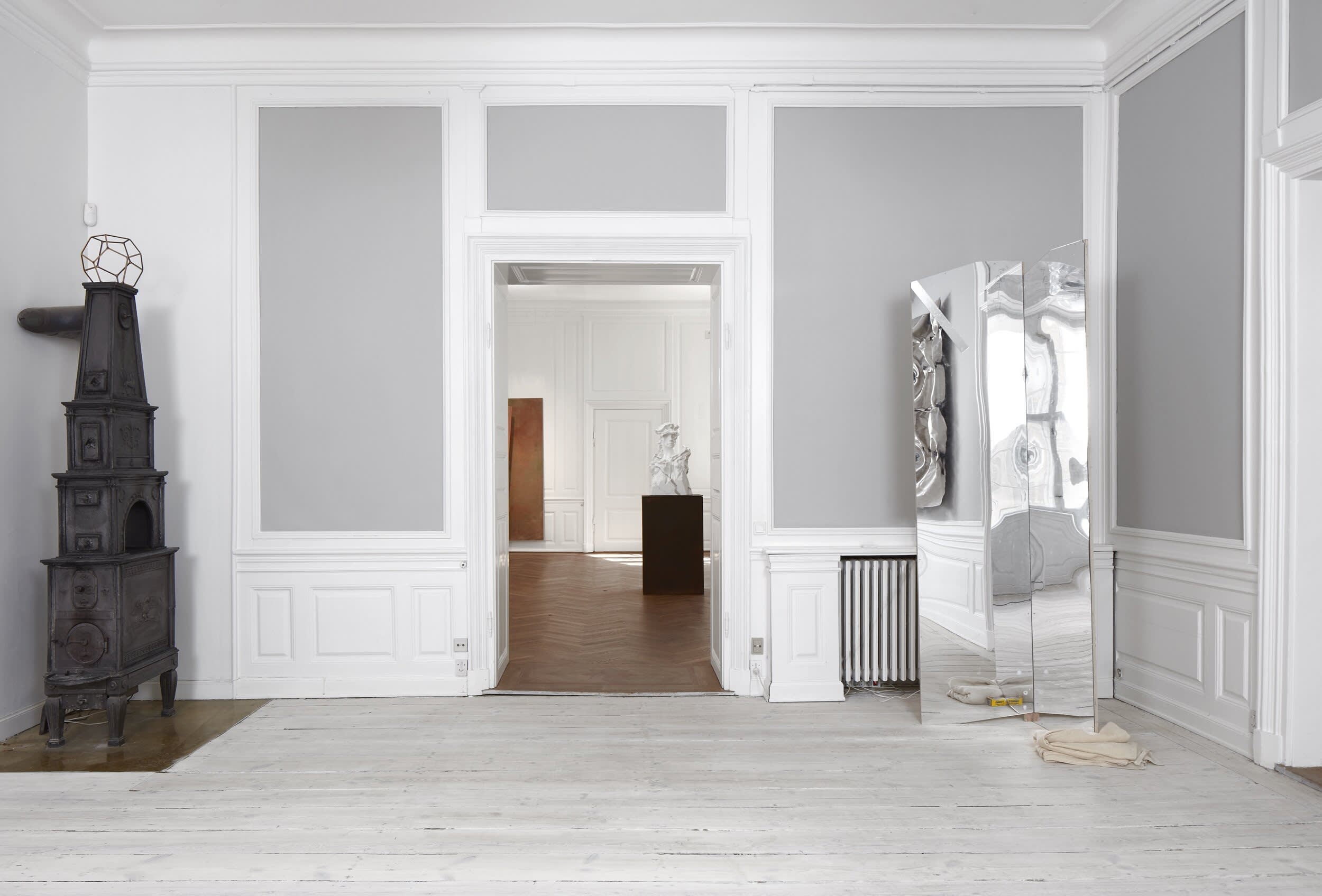 Pictured: Ghost Technology (with can of tuna) , 2018 – 2024 Installation view, Shadowed Forms, Andersen’s Contemporary, Copenhagen, Denmark, 2018....