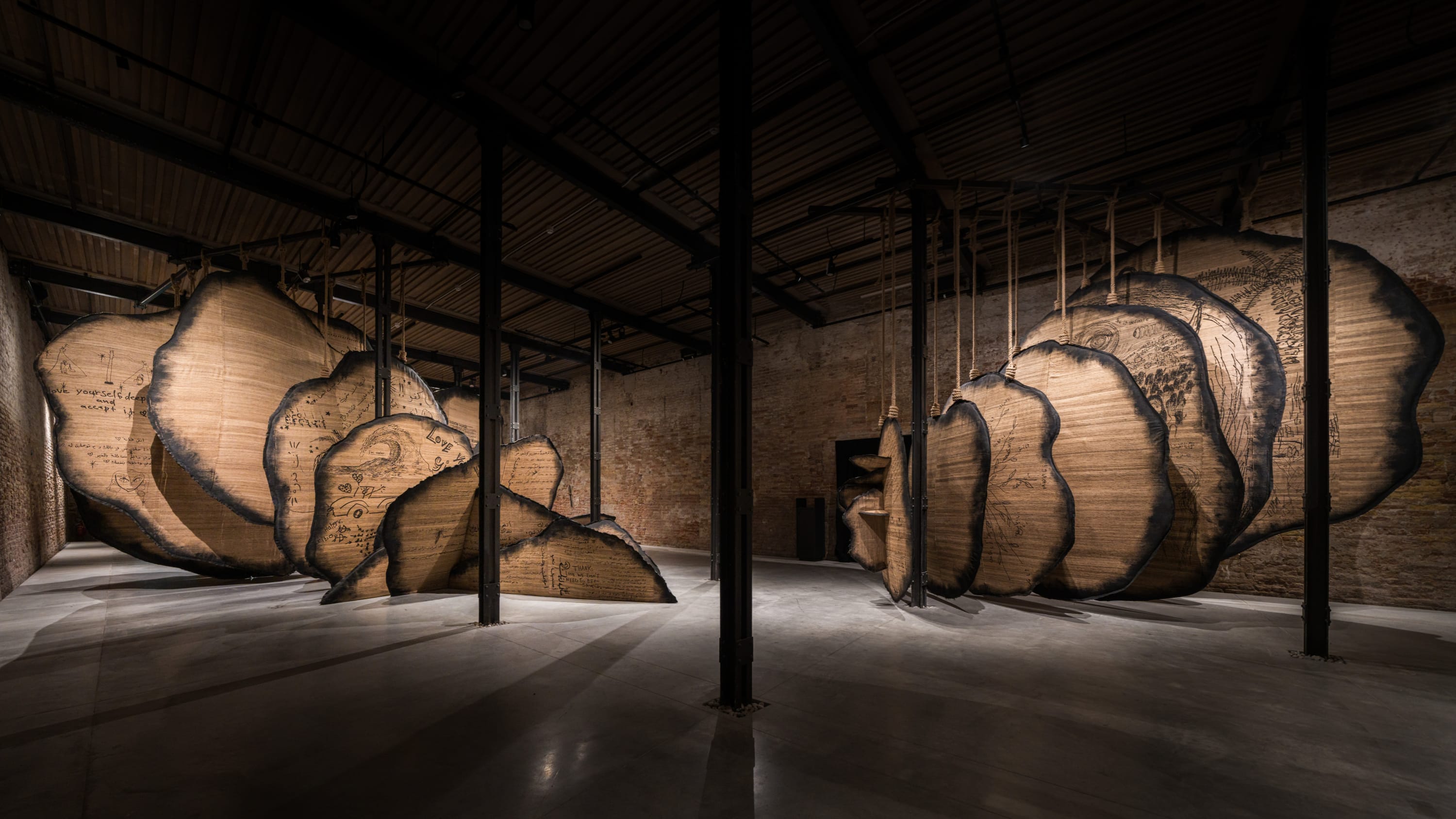 The battle song is a humming sound that was performed by hundreds of women, through participatory workshops, across Saudi Arabia....