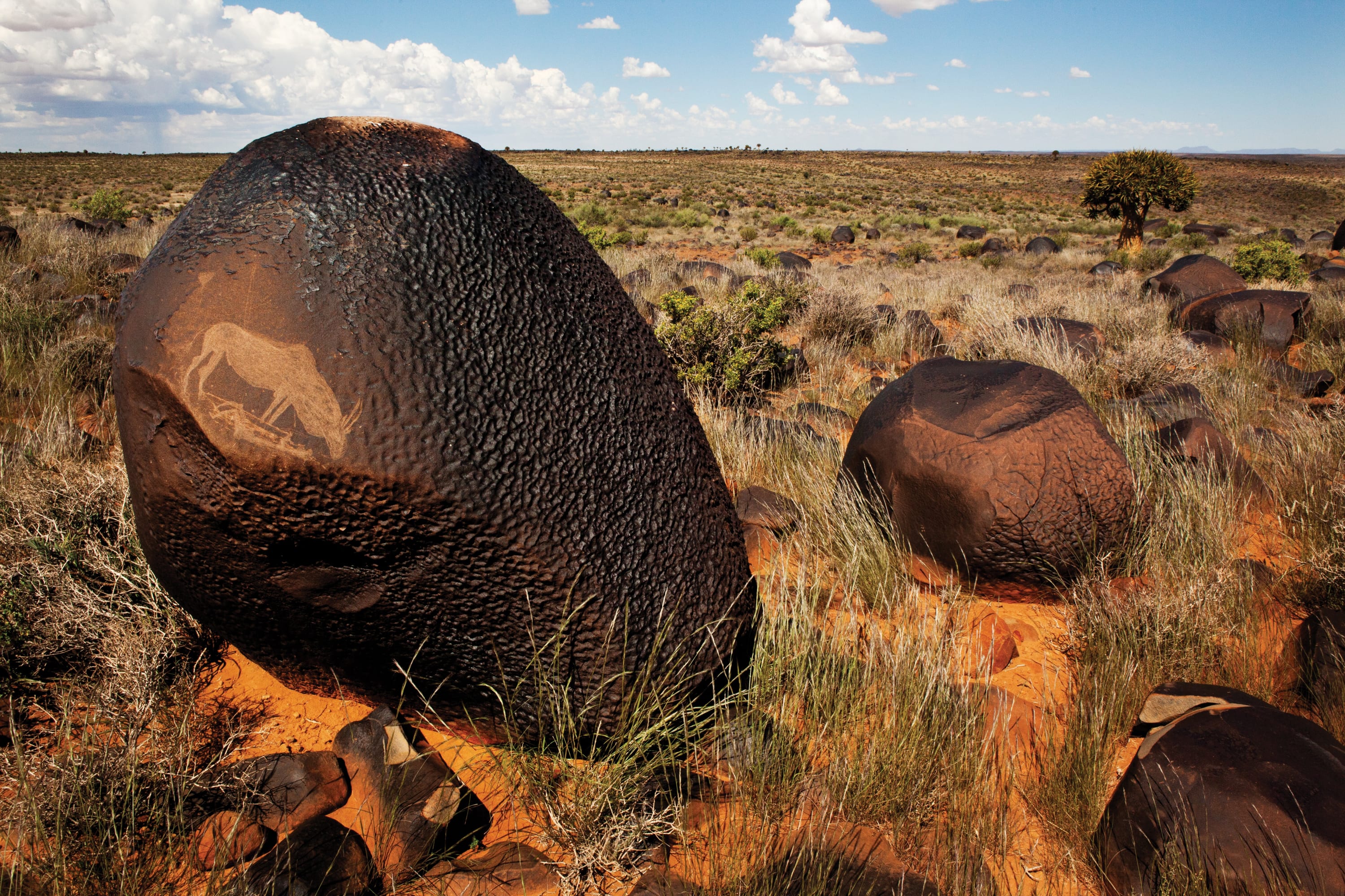 The San signified their spiritual connections to the land through rock engravings and paintings. One San group, the /Xam people,...