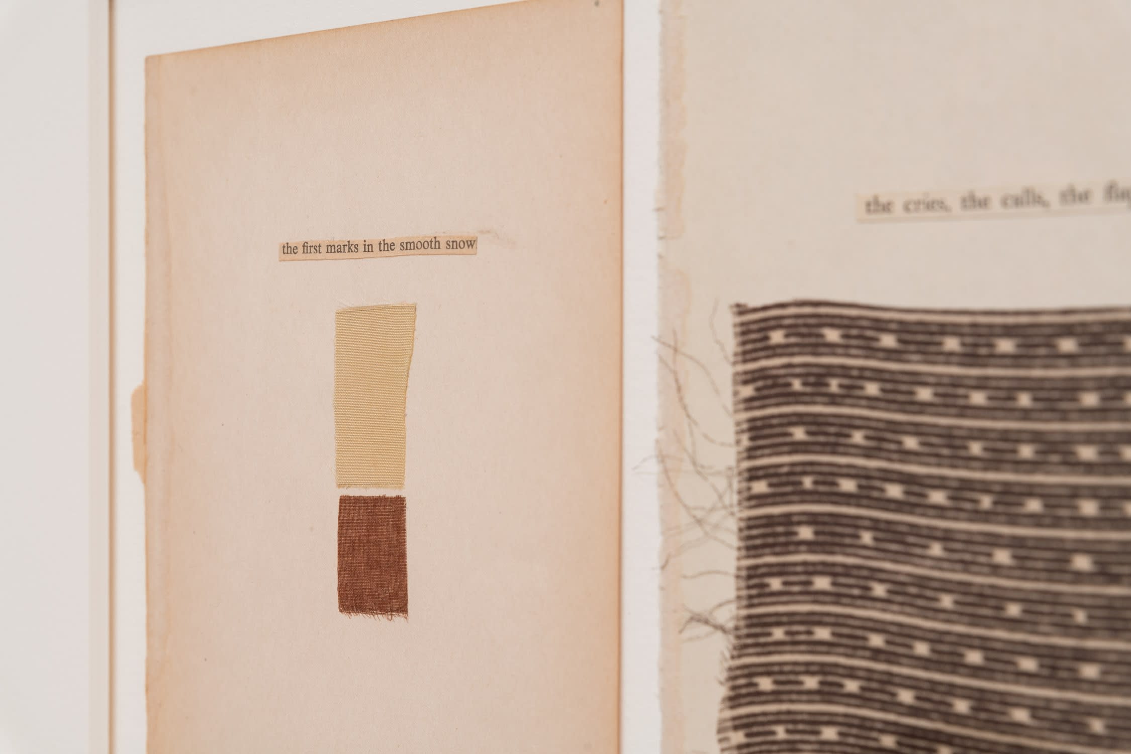 Installation images of Hamilton’s book endpaper collages