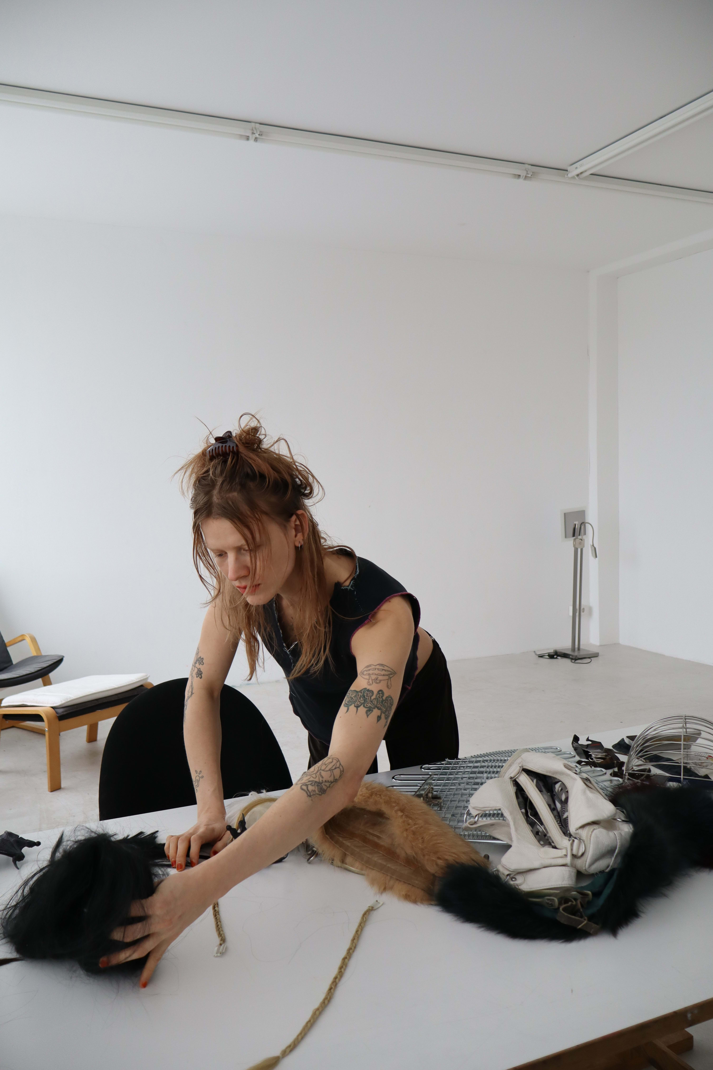 KG: You frequently incorporate found materials into your work. How does this process of appropriation and transformation tie into your...