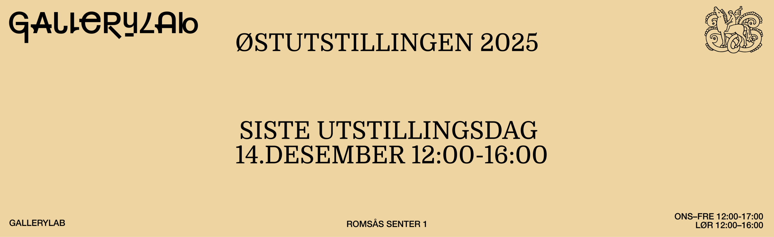 Søndagsåpent, Siste utstillingsdag Søndag 14.desember 12:00-16:00.