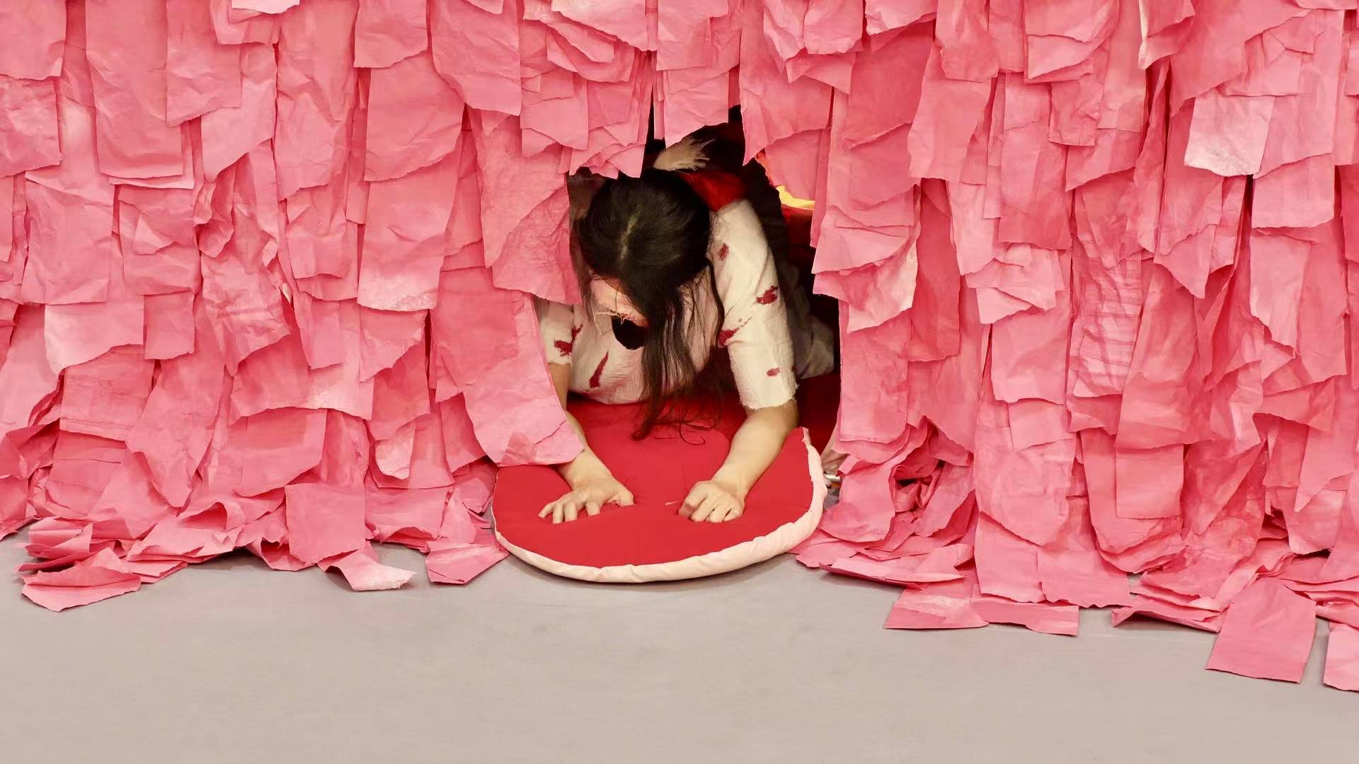 Yiwei Gallery presented Chinese Artist Dai Ying's art installation 'Temple 2' at the Yi Tai 「異體」section at Art Central Hong...