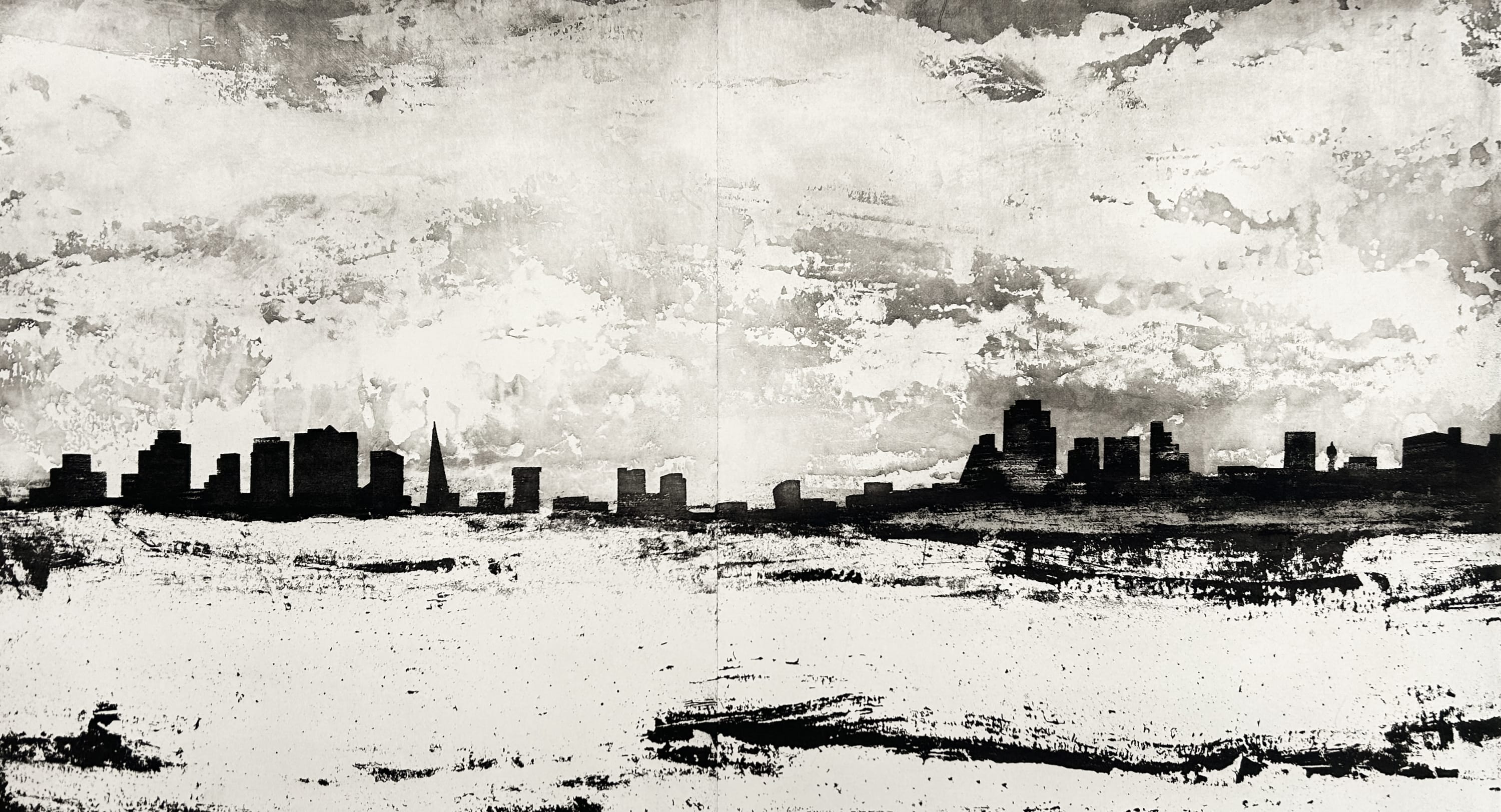 Jason Hicklin, The Thames, London from Gallions Reach (Diptych), 2024