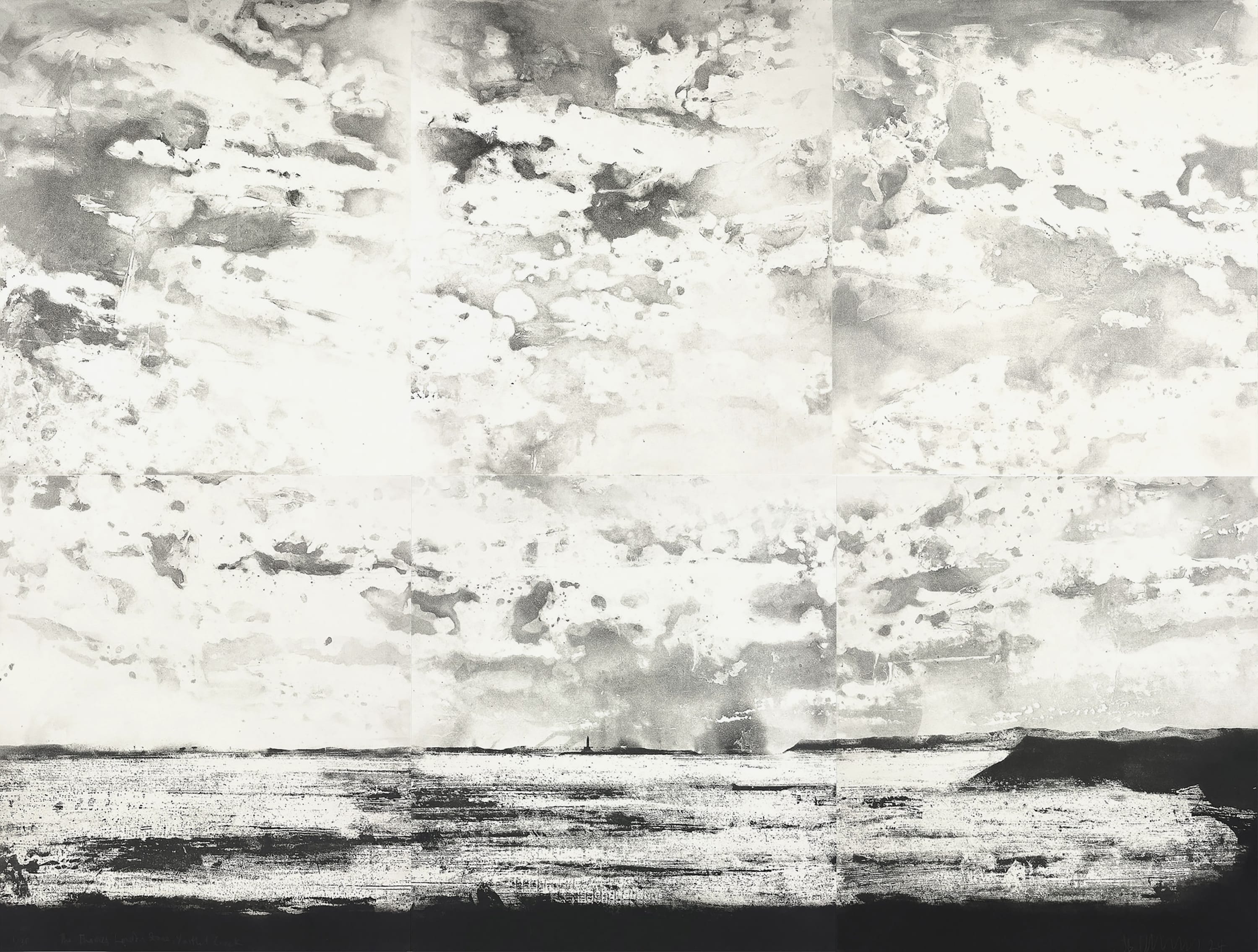 Jason Hicklin, The Thames, London Stone, Yantlet Creek (Hexaptych), 2024