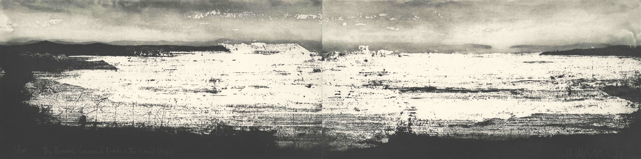 Jason Hicklin, The Thames, Gravesend Reach, the Lower Hope (Diptych), 2024