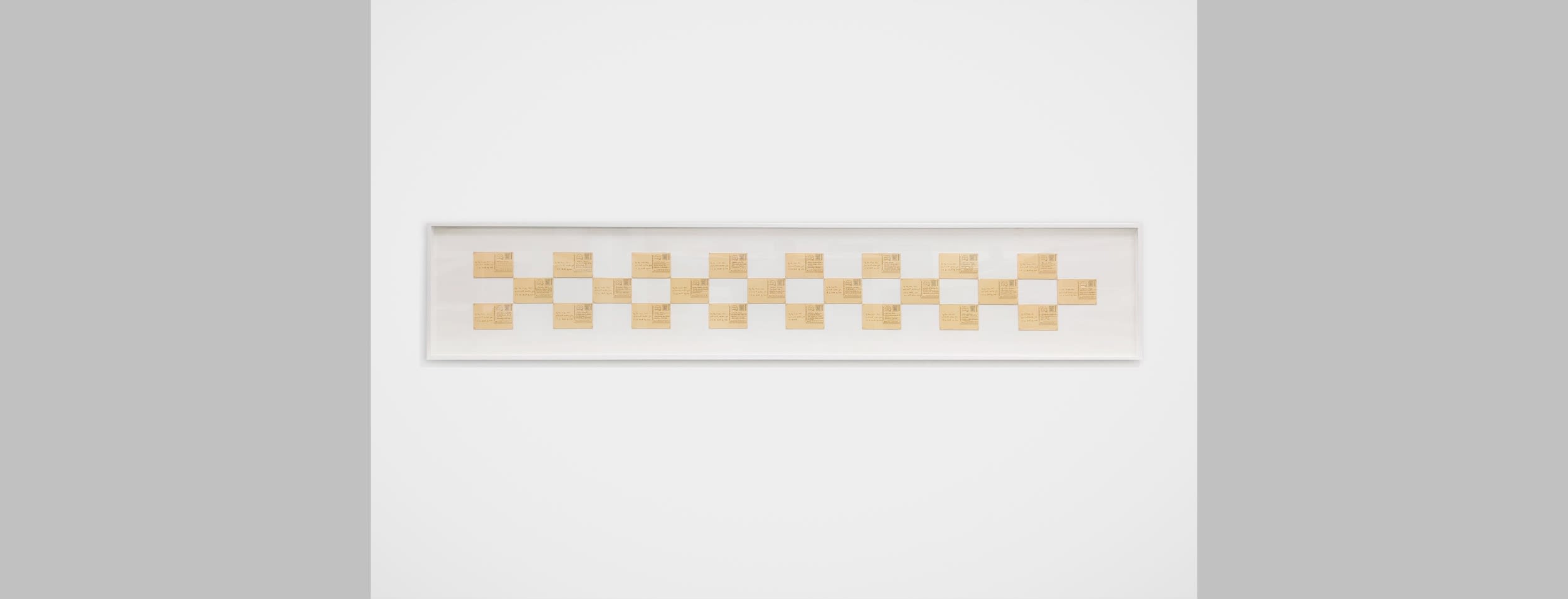 By the time this postcard reaches you, I'll be dead by now. 24 Postcards, Ink on Paper with Plexiglas Cover...