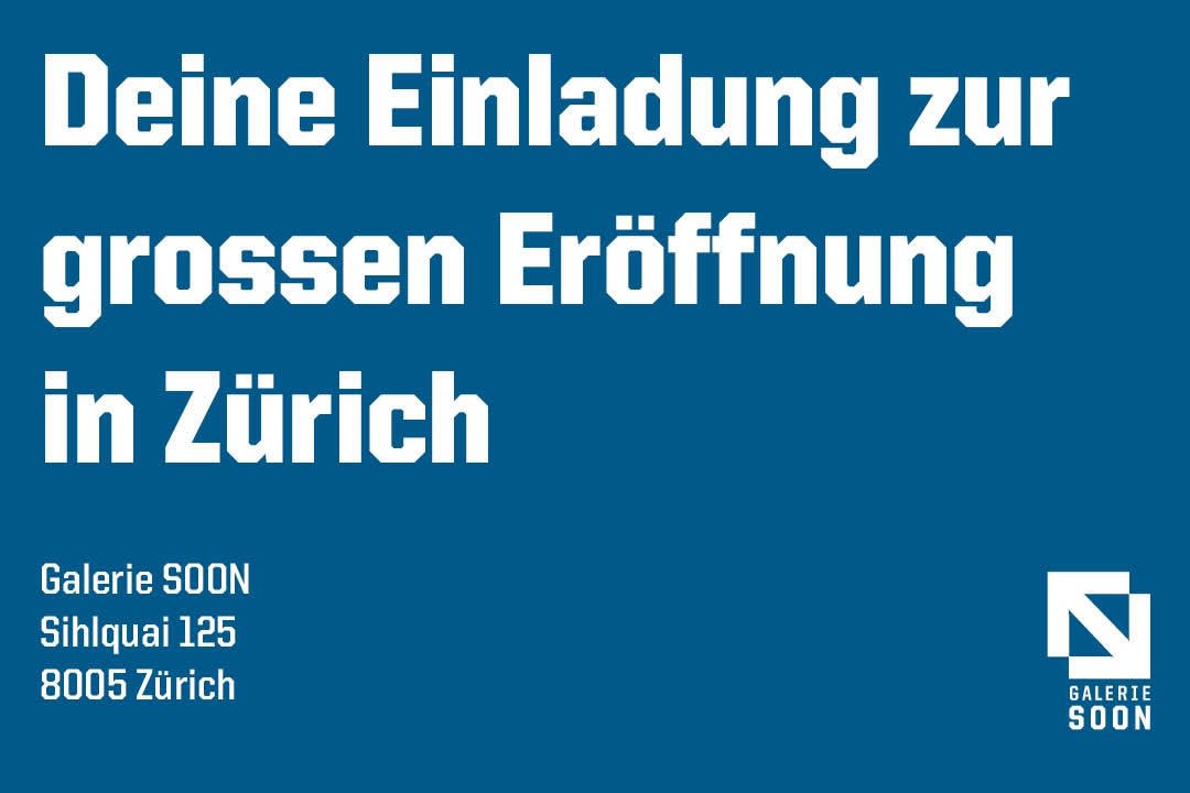 Wir feiern grosse Eröffnung mit Dir und gleich zwei Einzelausstellungen!