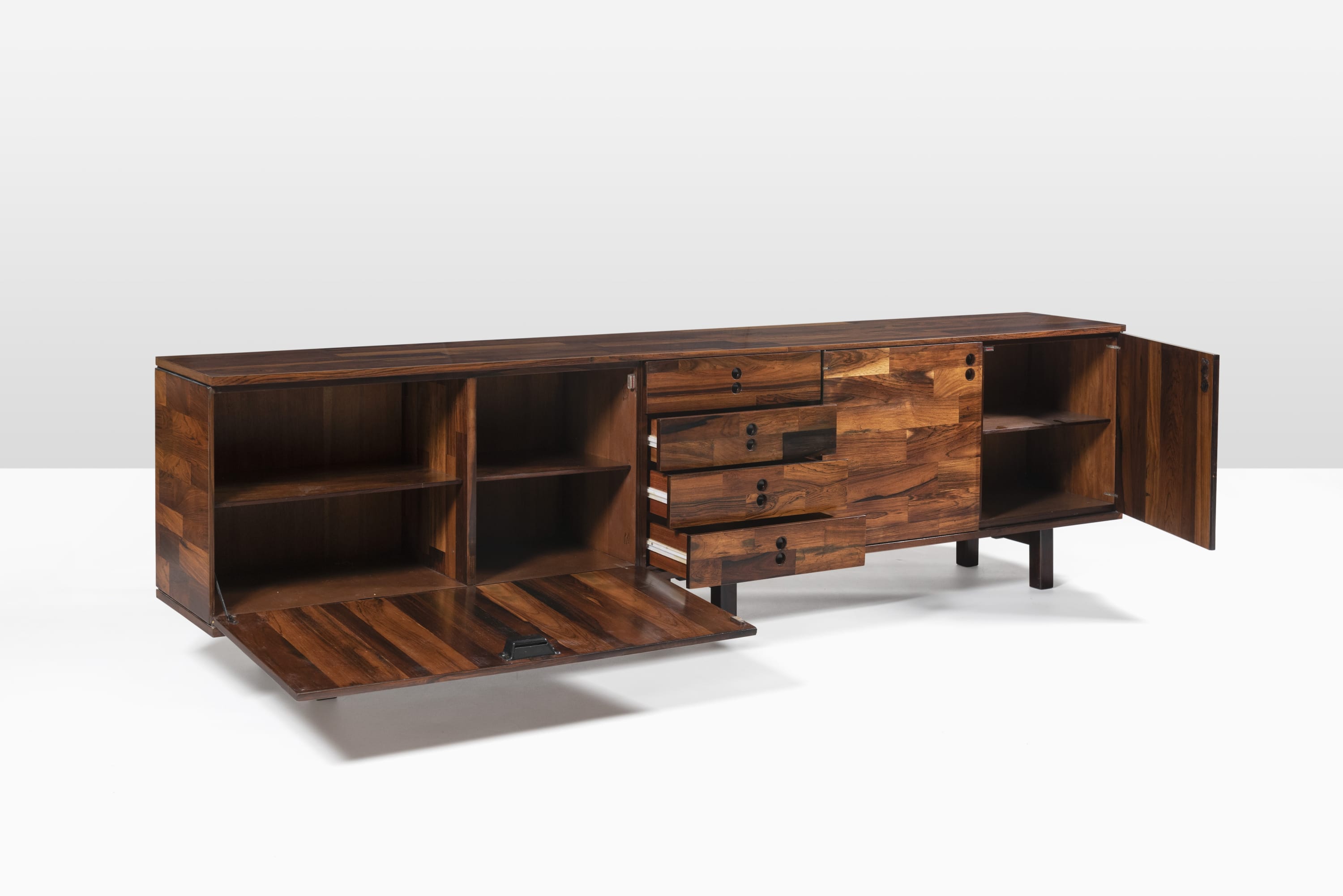 Sideboard, ca. 1960 Jacaranda 72 x 250 x 40 cm (28 3/8 x 98 3/8 x 15 3/4 in) Manufactured...