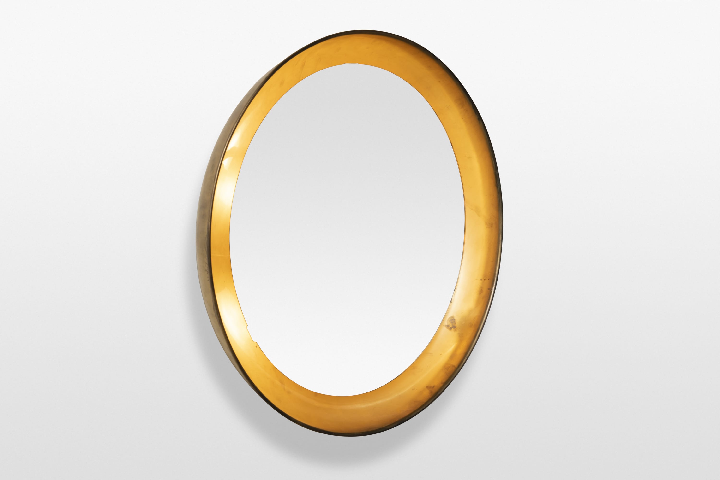 Brass, and original mirror diameter 50 cm - diameter 19 3/4 in Manufactured by Louis Poulsen