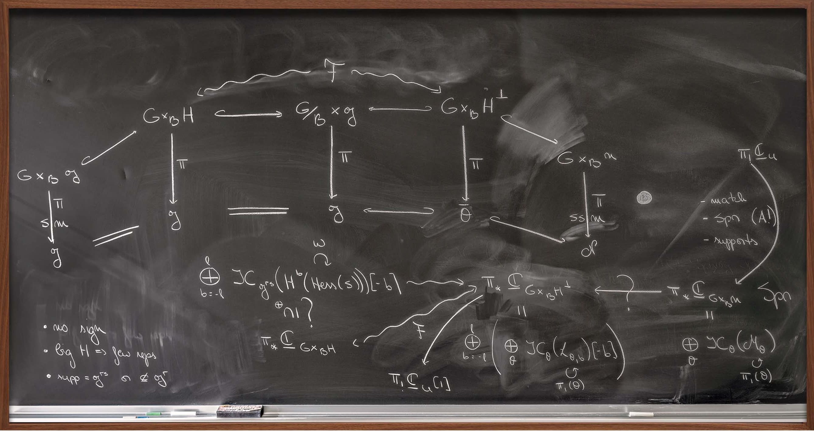chalkboard with mathematical equation