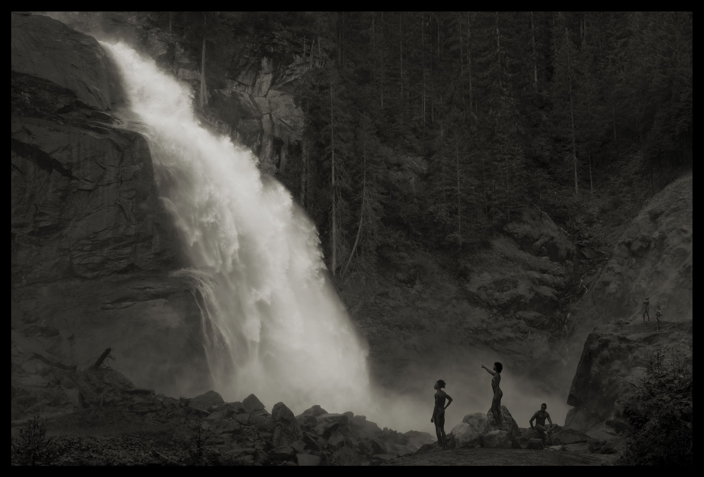 Am Wasserfall, 2020 Chromogenic print 11 3/4 x 17 3/4 inches, edition of 7 27 1/2 x 41 3/8 inches,...