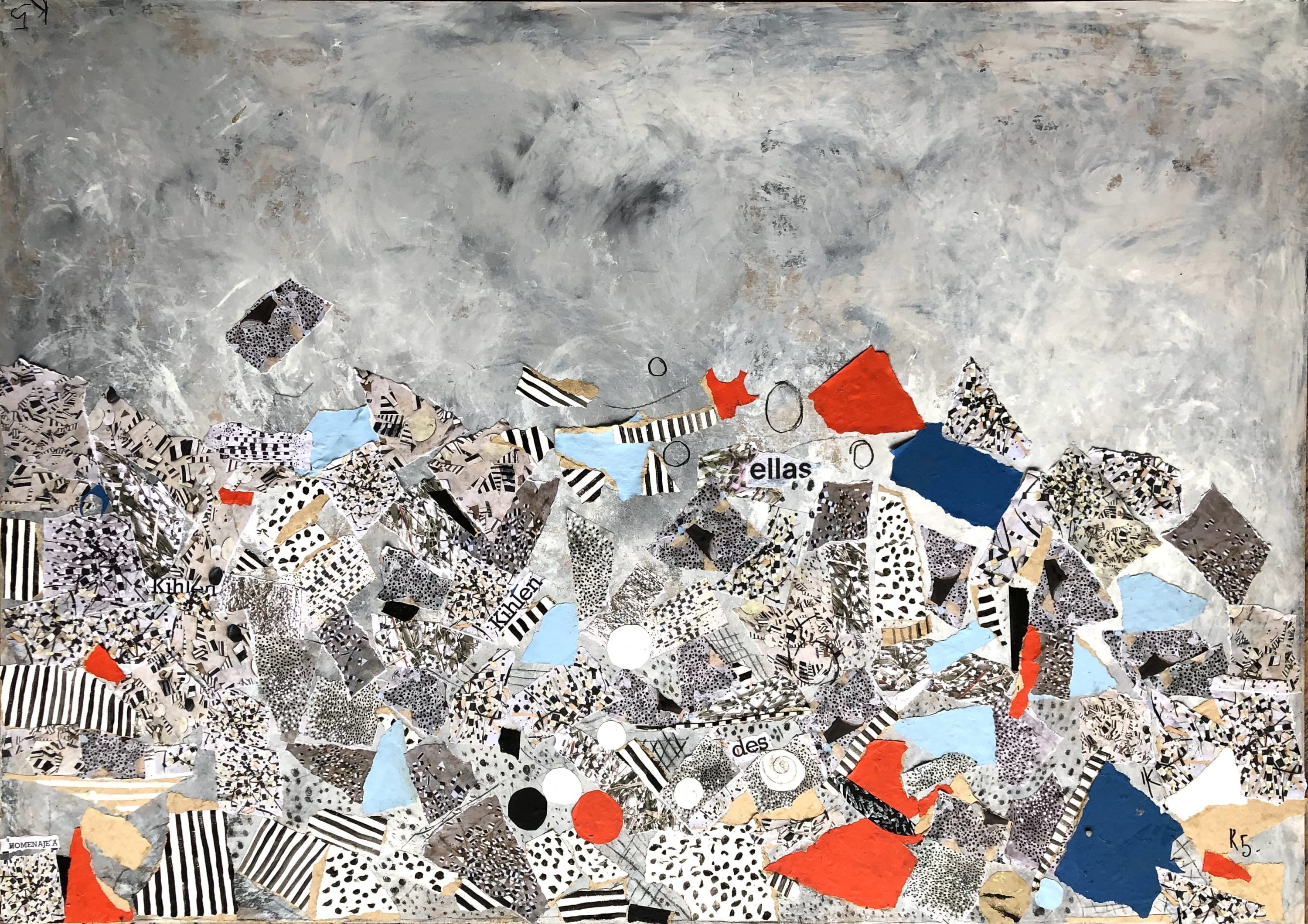 Completed work from the above video: Ides Kihlen, Sin titulo, July 10th, 2022, the day of her 105th birthday, acrylic...