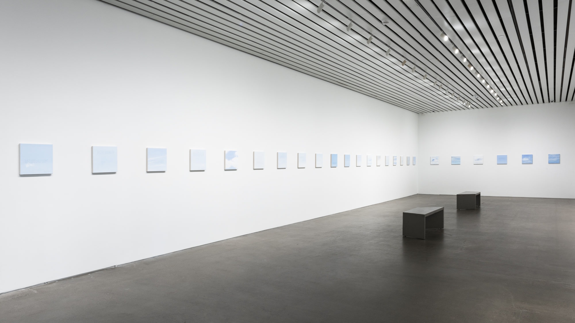 Installation view of Byron Kim: The Sunday Paintings at moCa Cleveland, September 13, 2019 – January 5, 2020. Photo by...