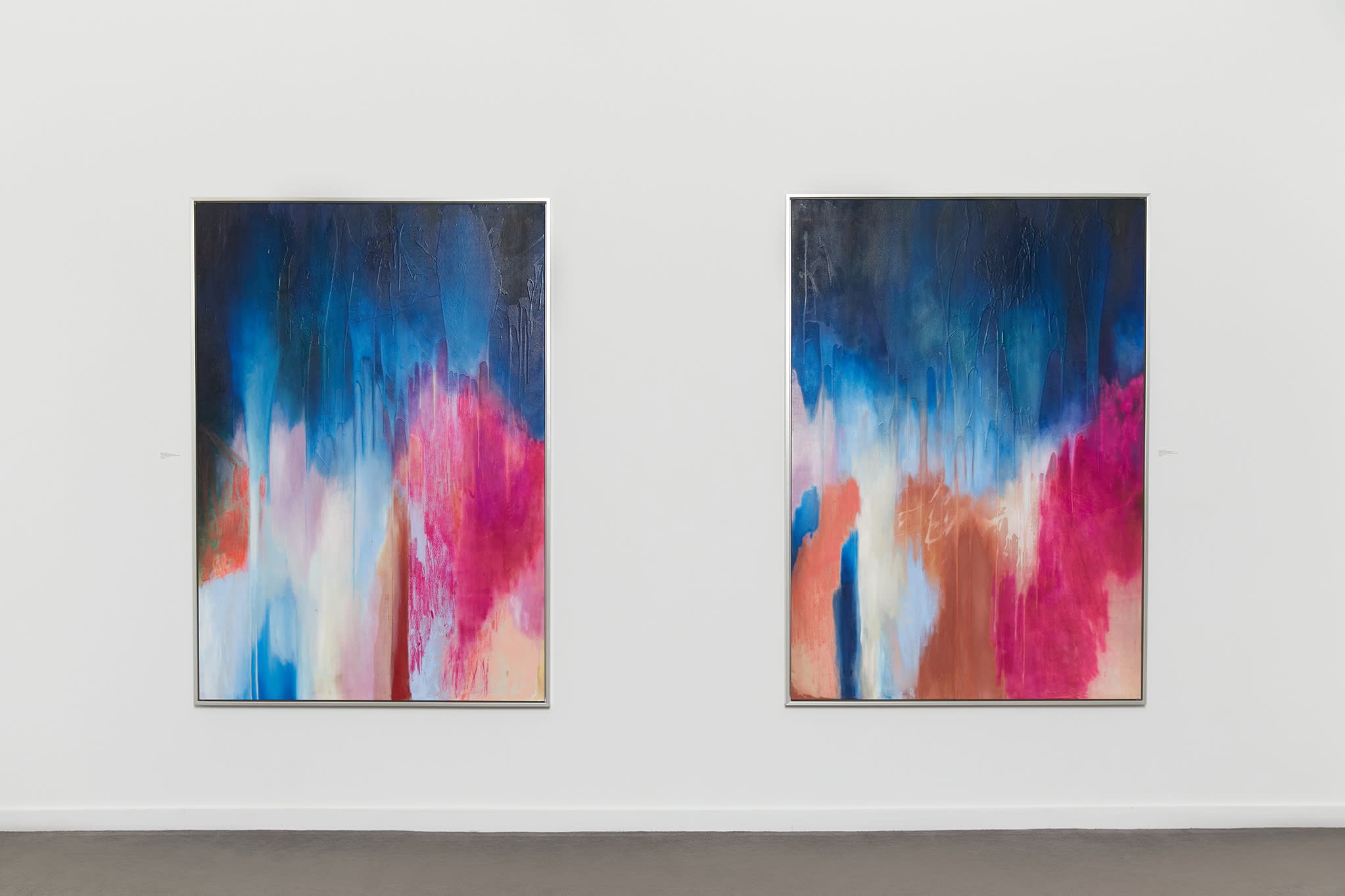 Katherine Boxall NIGHT AND DAY (left) and NIGHT AND DAY (right) 2023, 77x44 inches
