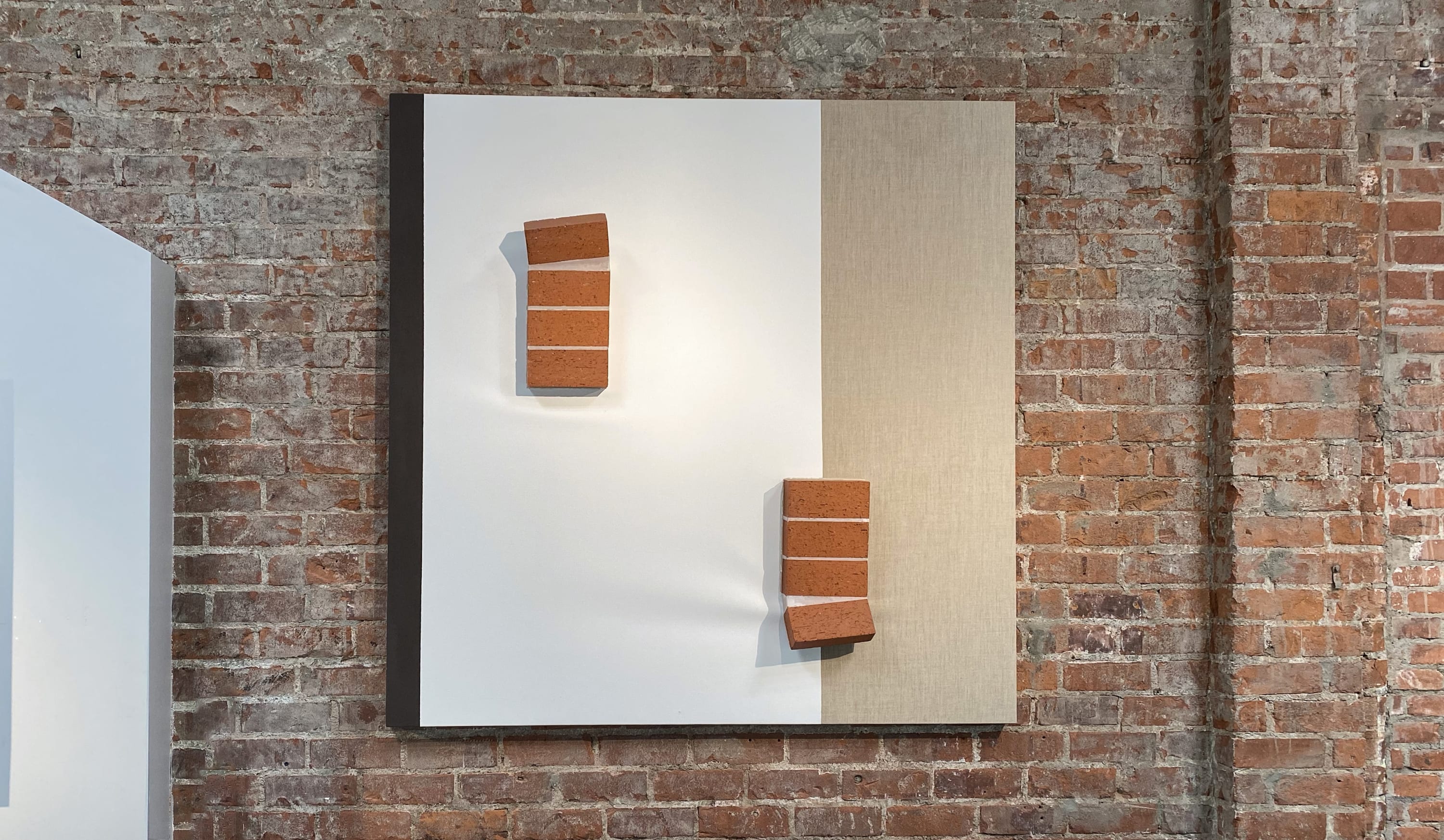 Georg Herold Surface, 2005 Bricks on canvas, latex, acrylic 64 x 64 x 8 inches Edition of 4